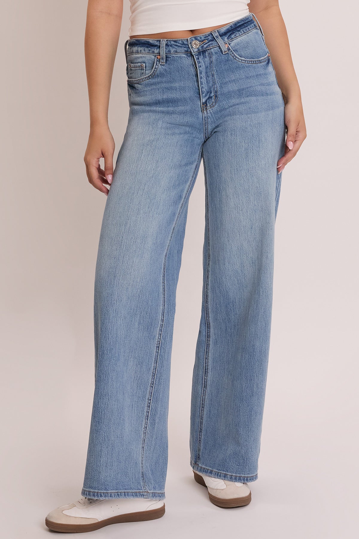 Luxe Bella High Rise Wide Leg Jeans