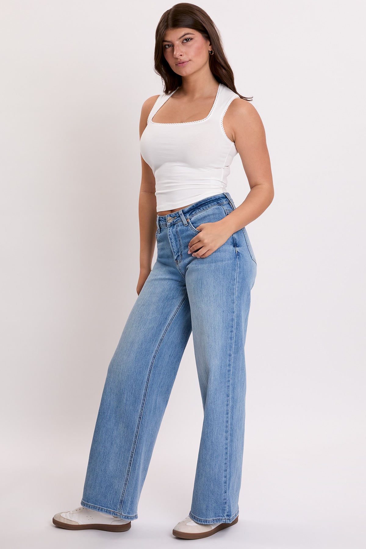 Luxe Bella High Rise Wide Leg Jeans