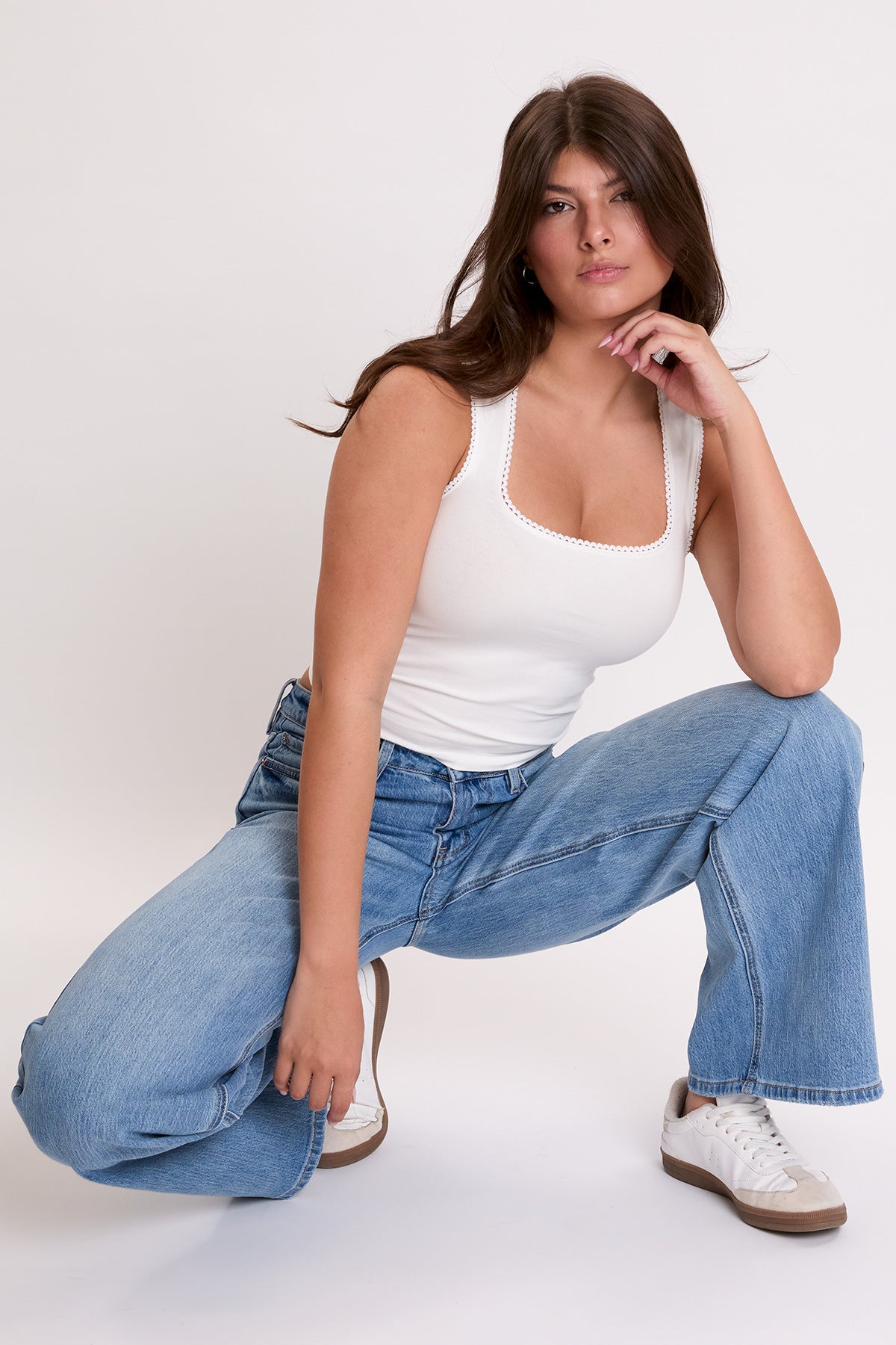 Luxe Bella High Rise Wide Leg Jeans