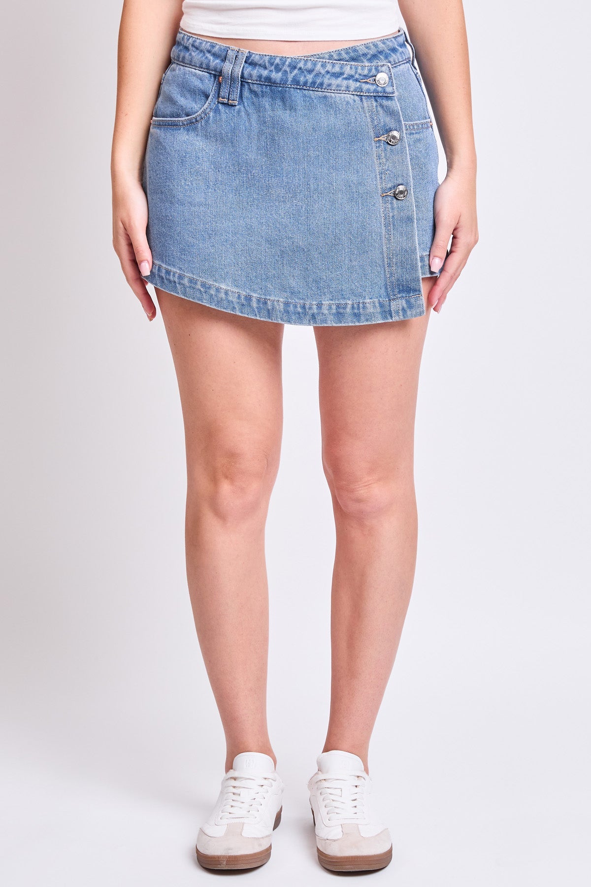 Denim Wrap Skort