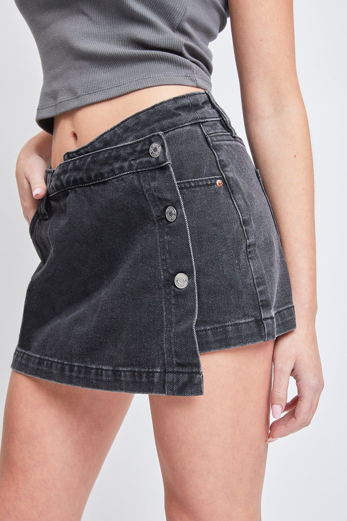 Denim Wrap Skort