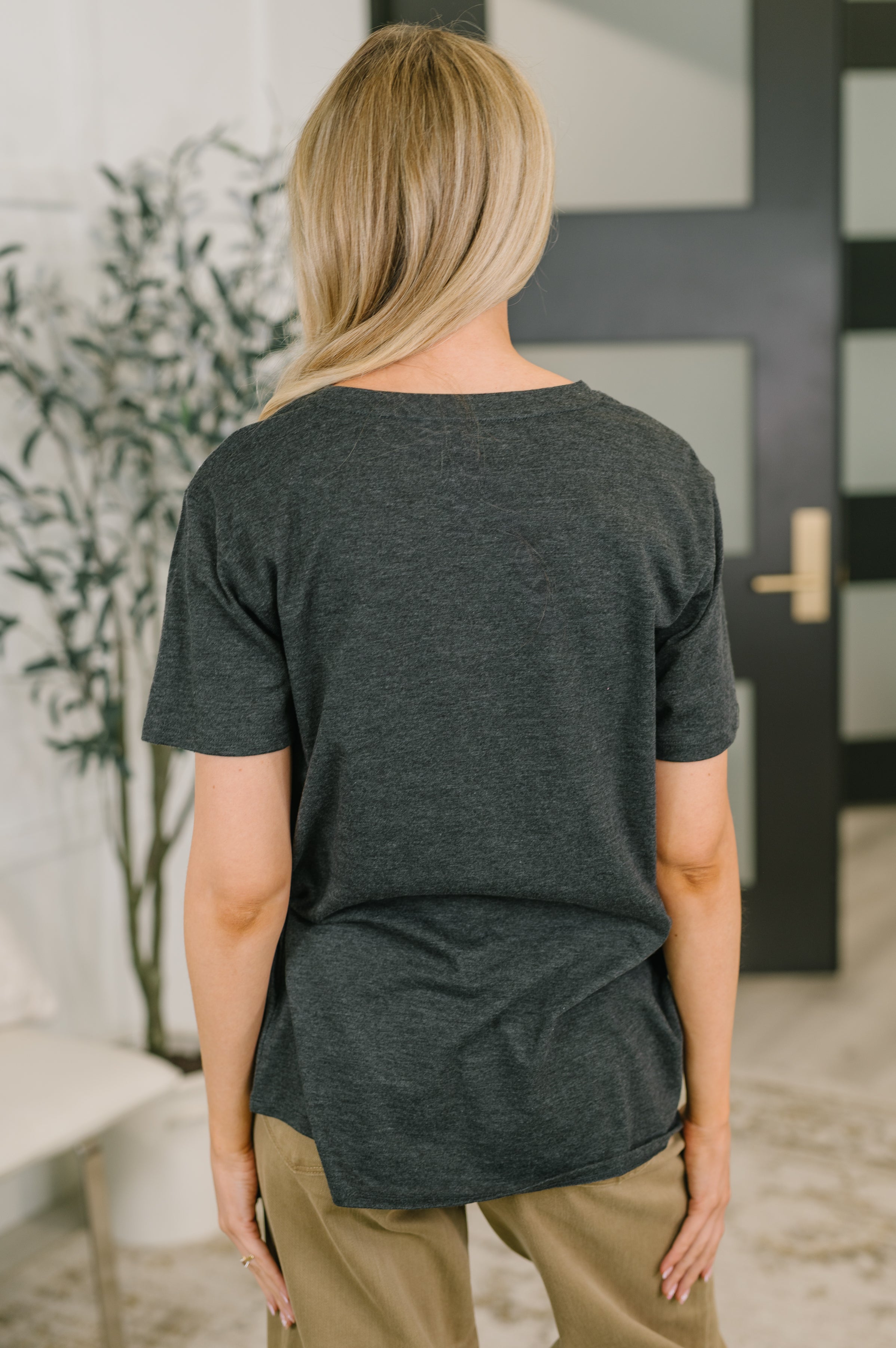 Rest Assured Basic Relaxed Tee in Charcoal