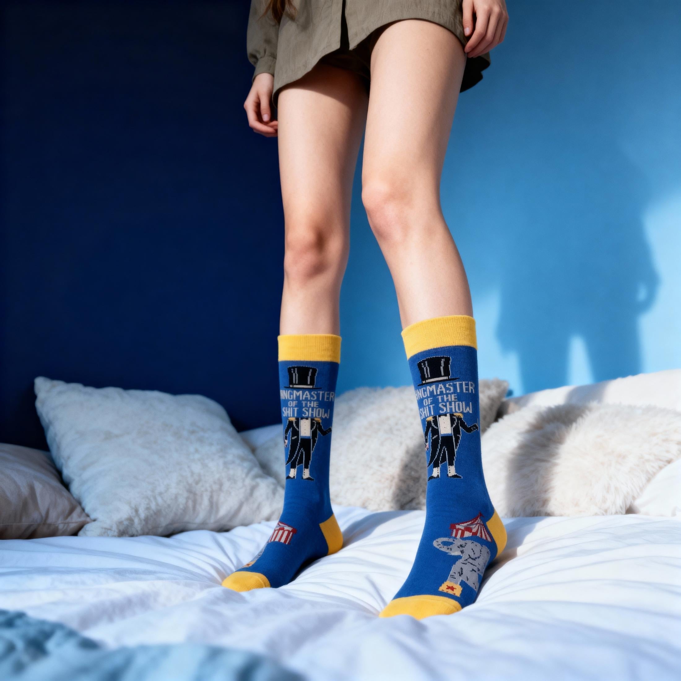 Ringmaster Of The Shit Show Funny Socks