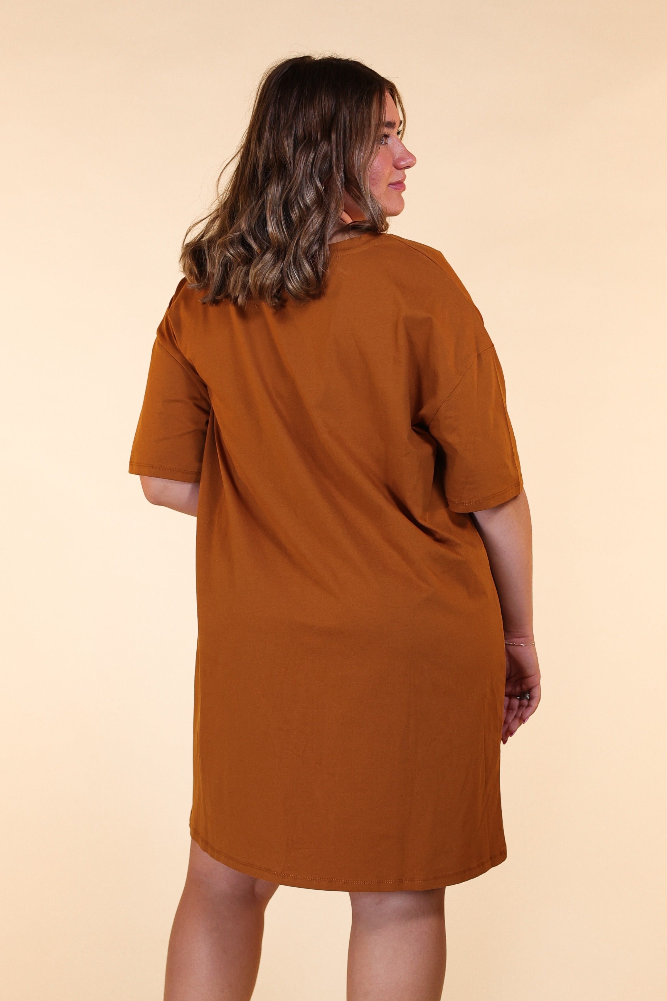 Curvy Rust T-shirt Dress