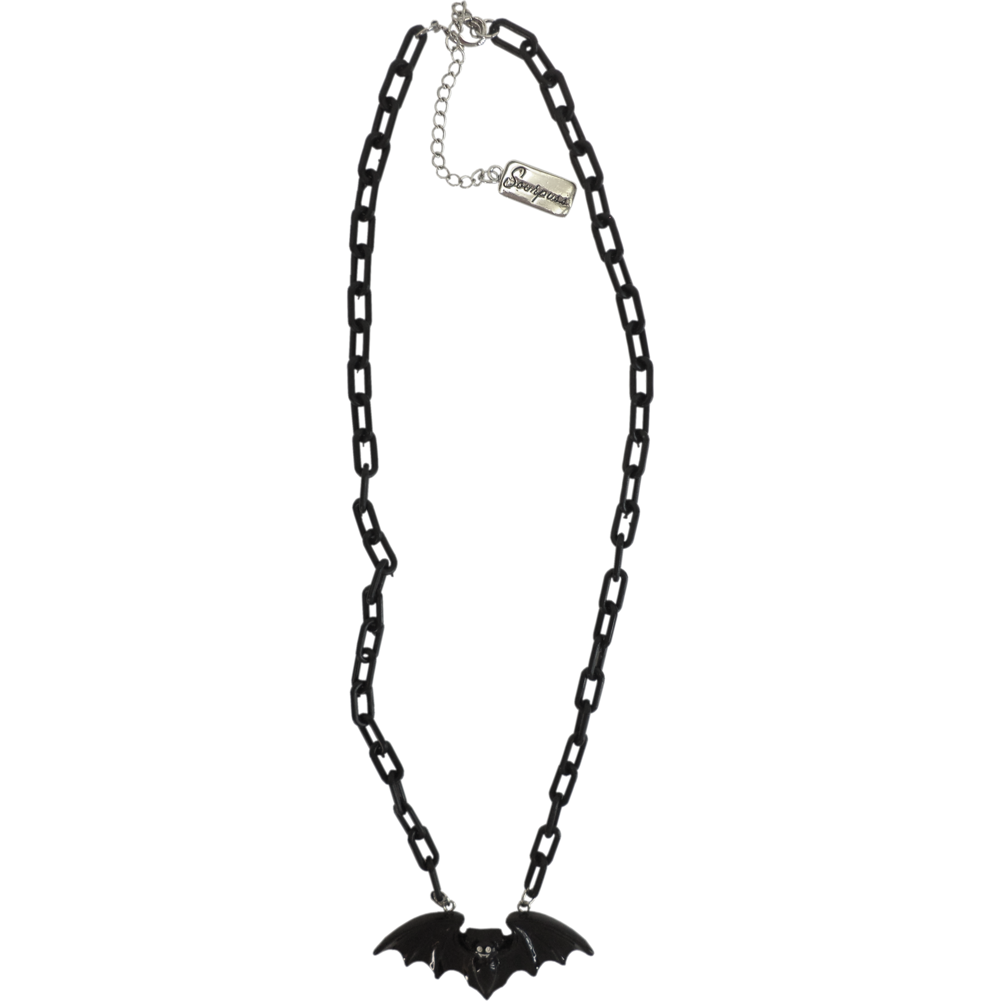 Sourpuss Smiling Vampire Bat Necklace
