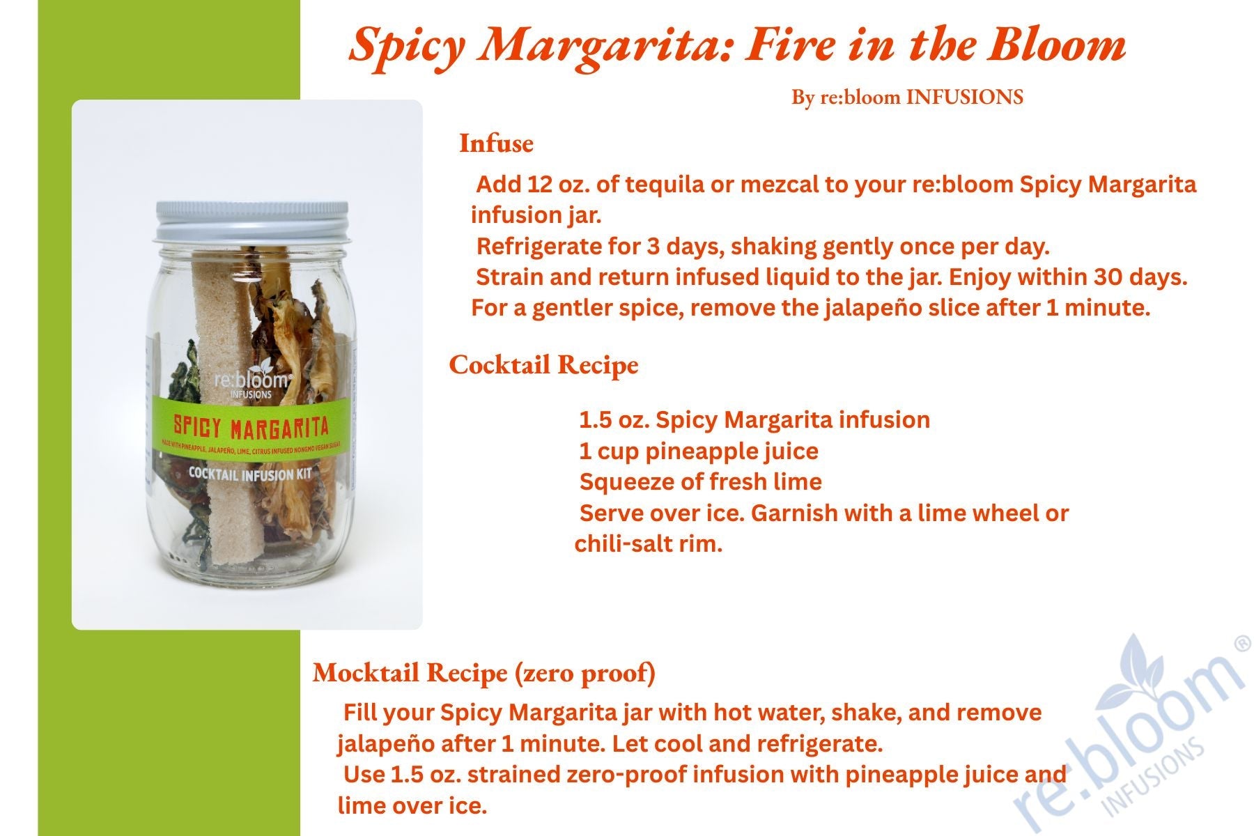 Spicy Margarita Cocktail Infusion Kit
