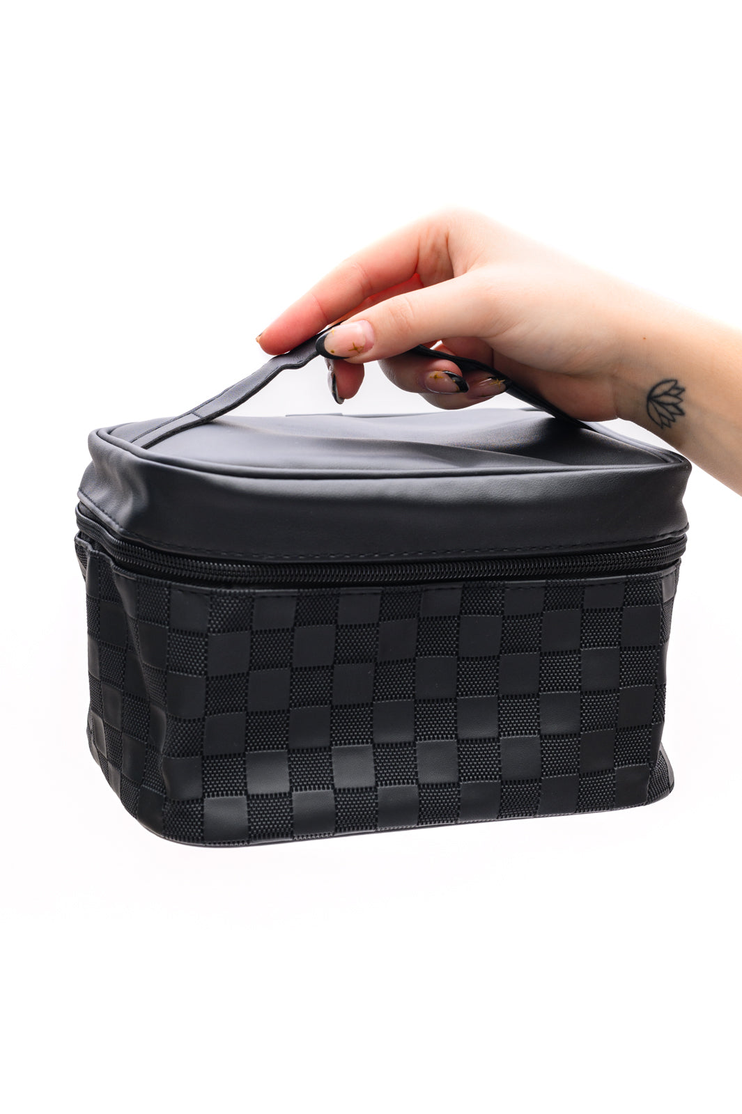 Subtly Checked Cosmetic Bags set of 4