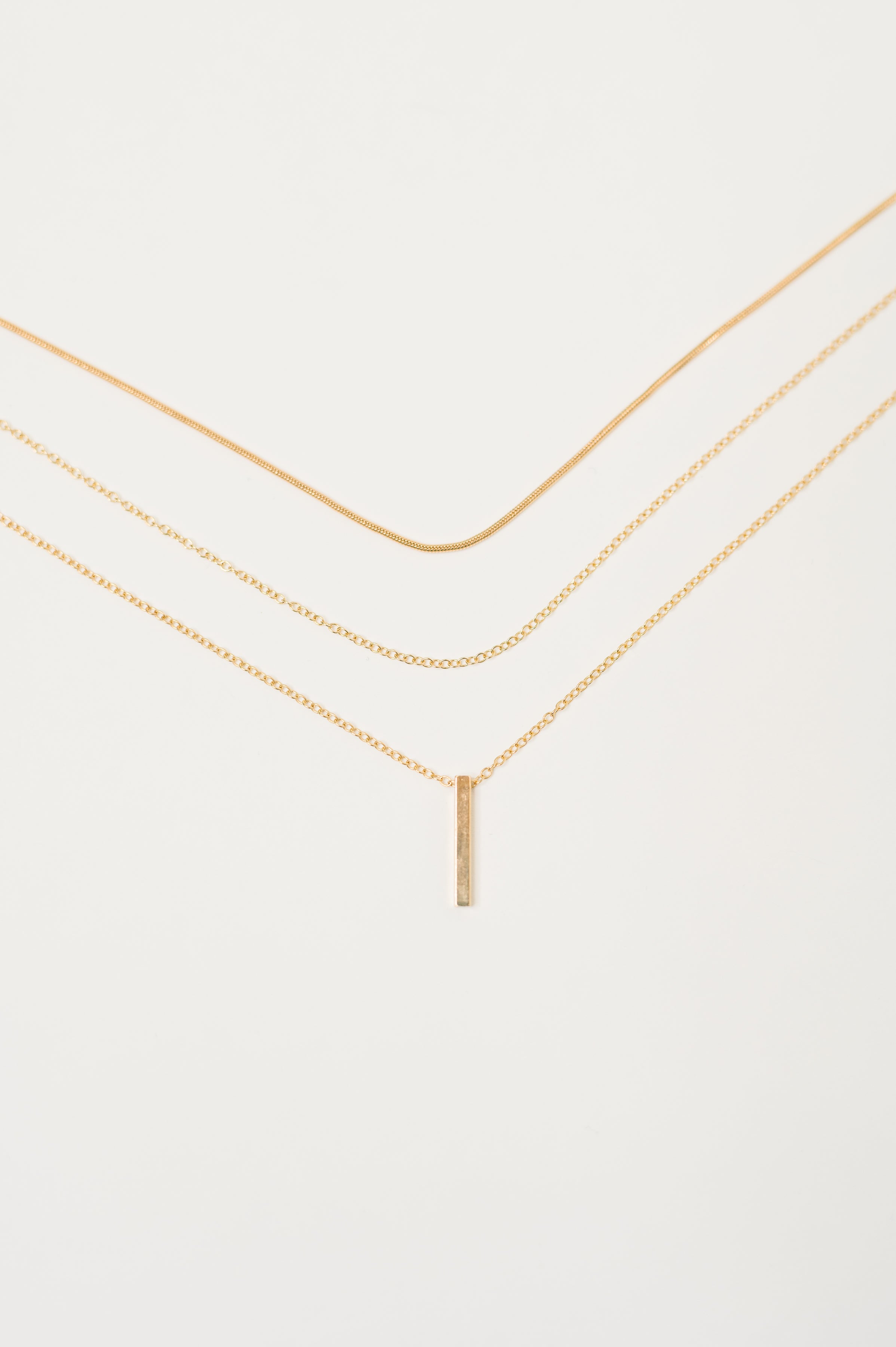 The Signature Set Layered Necklace Set in Gold