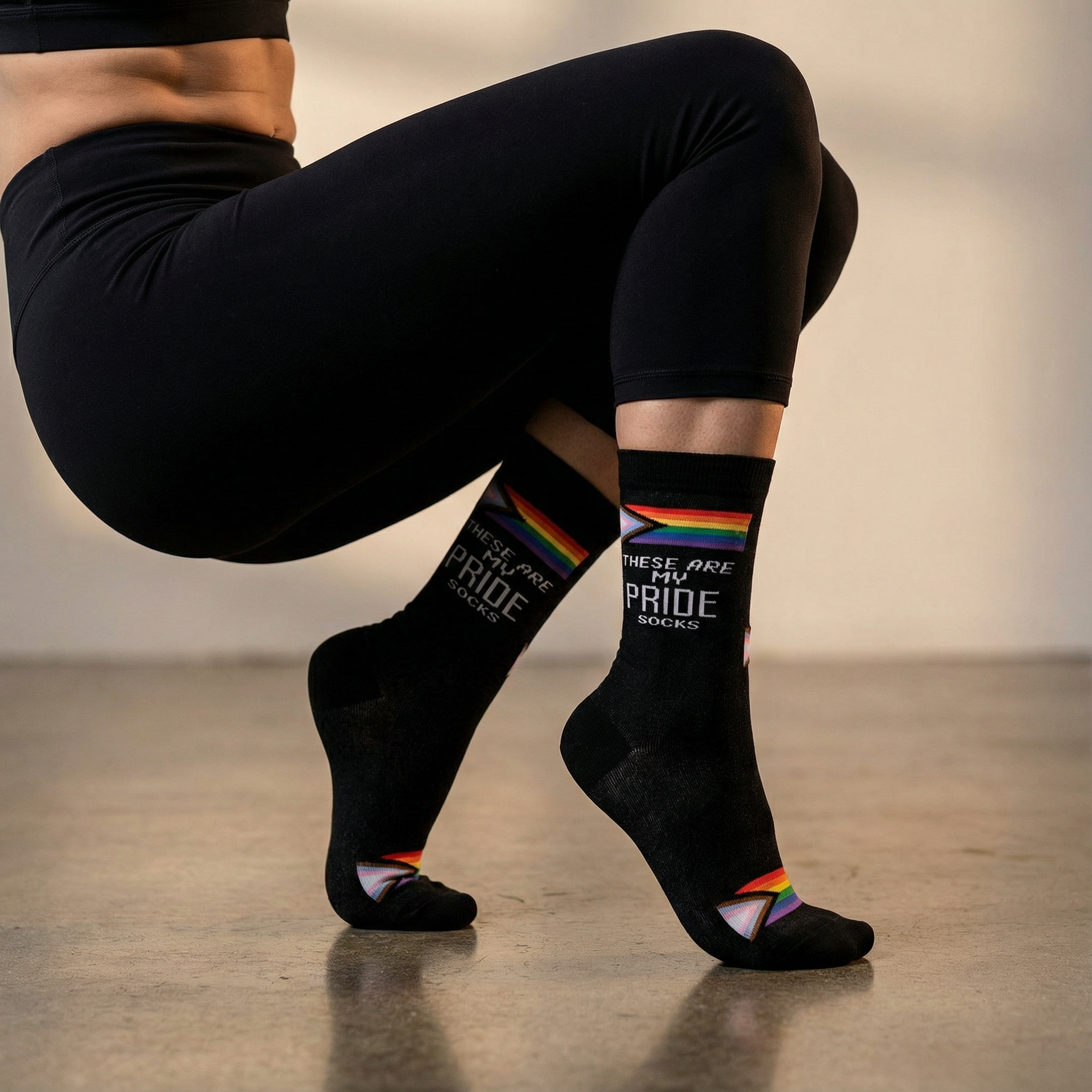 These Are My Pride Socks | LGBTQ+ Rainbow and Black