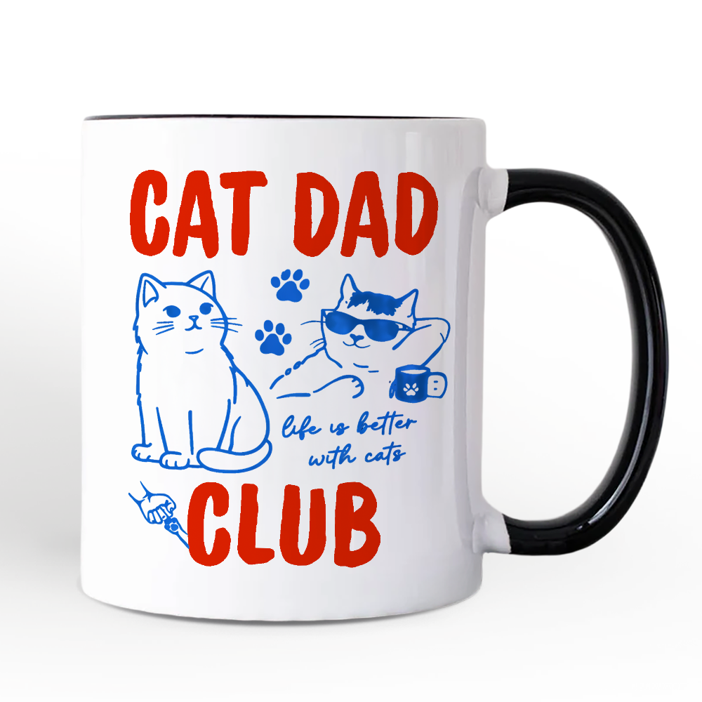 Cat Dad Club Retro Mug