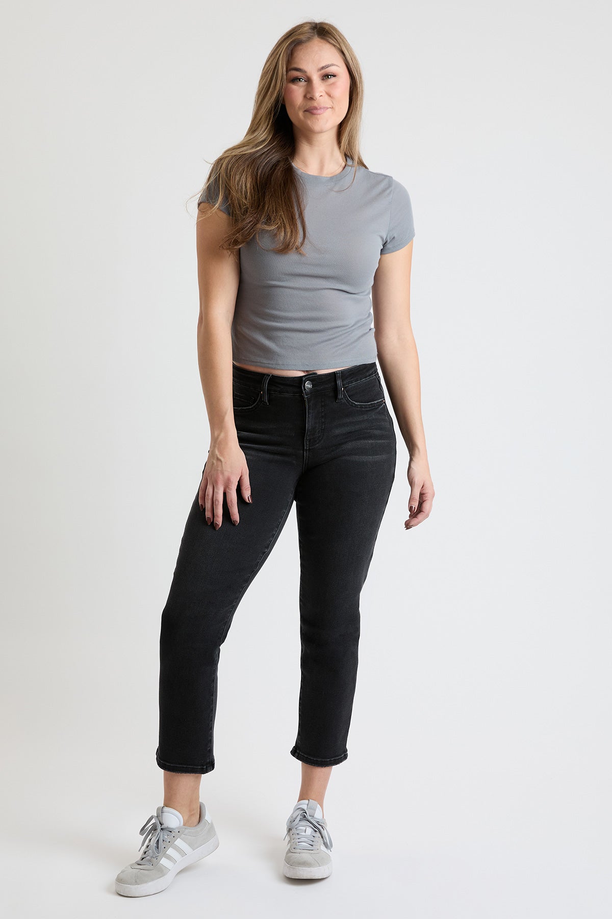 Premium Stretch Cropped Slim Straight Jeans