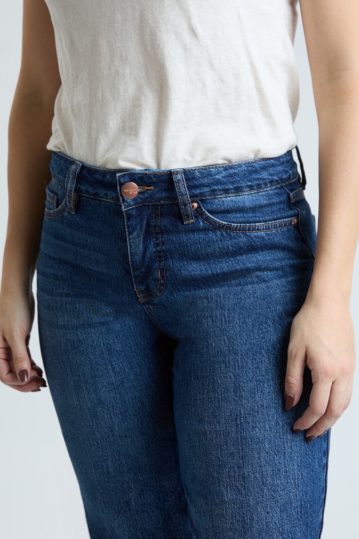 High Rise Wide Leg Jeans with Raw Hem