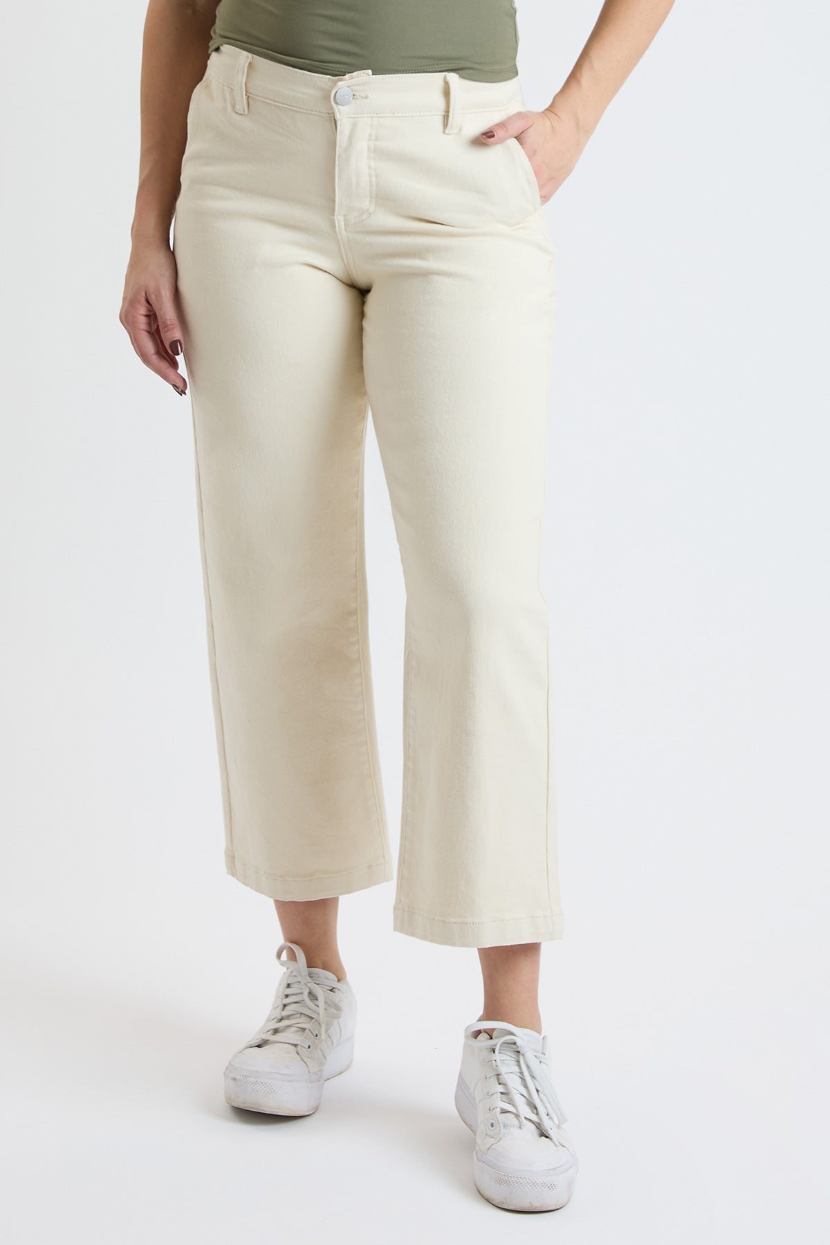 High Rise Wide Leg Jeans with Elastic Back