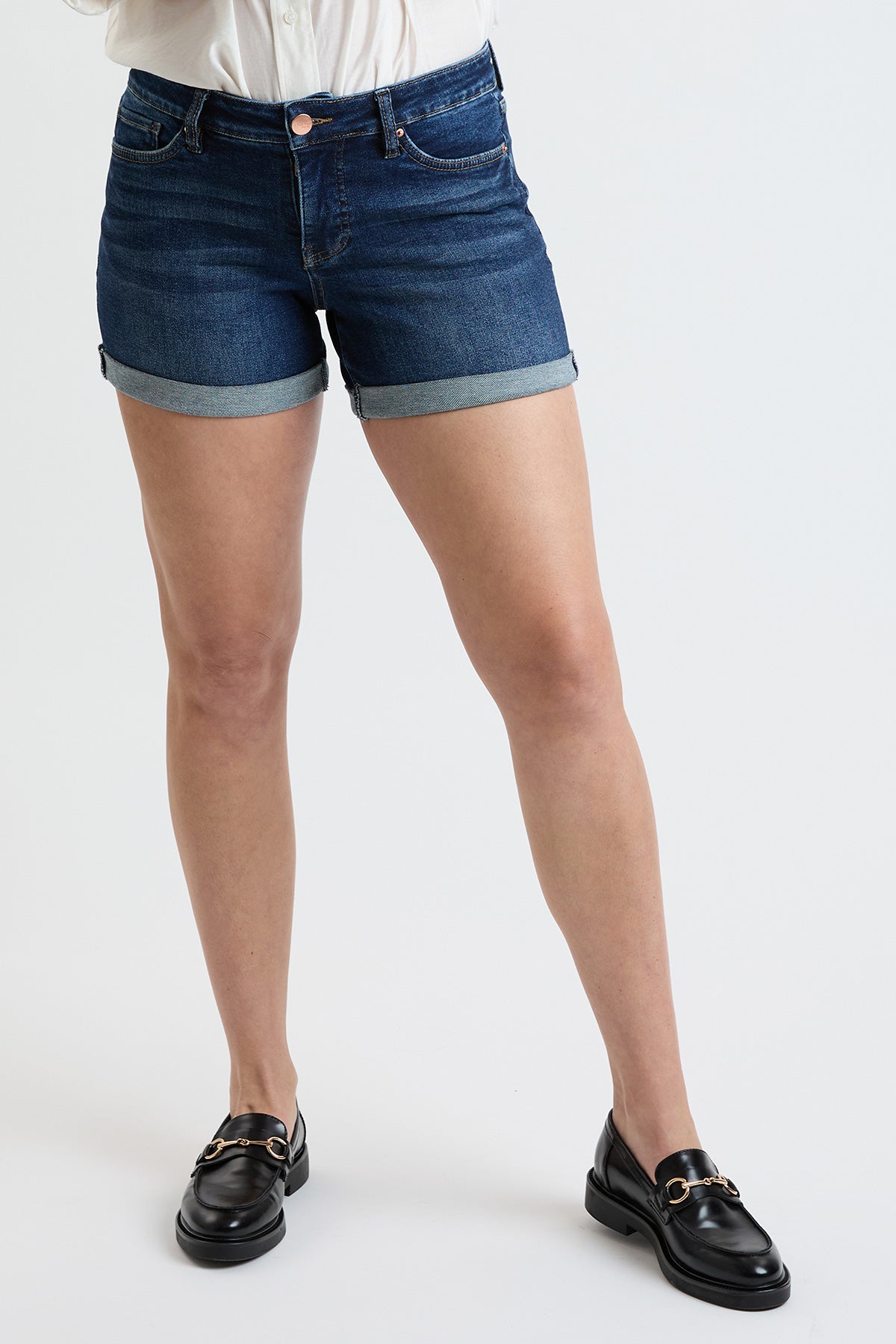 Premium Stretch Fold-Over Cuff Shorts