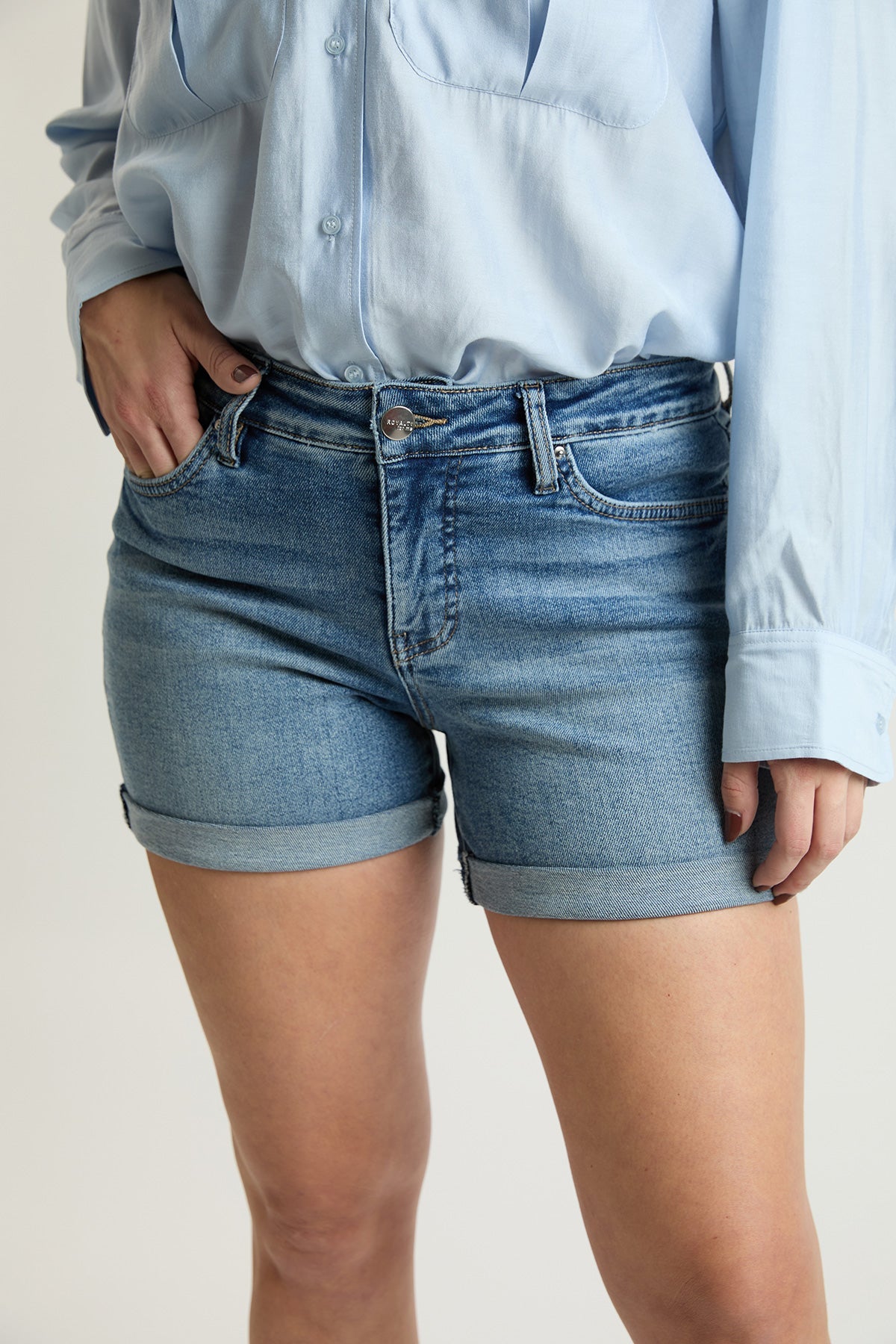 Premium Stretch Fold-Over Cuff Shorts