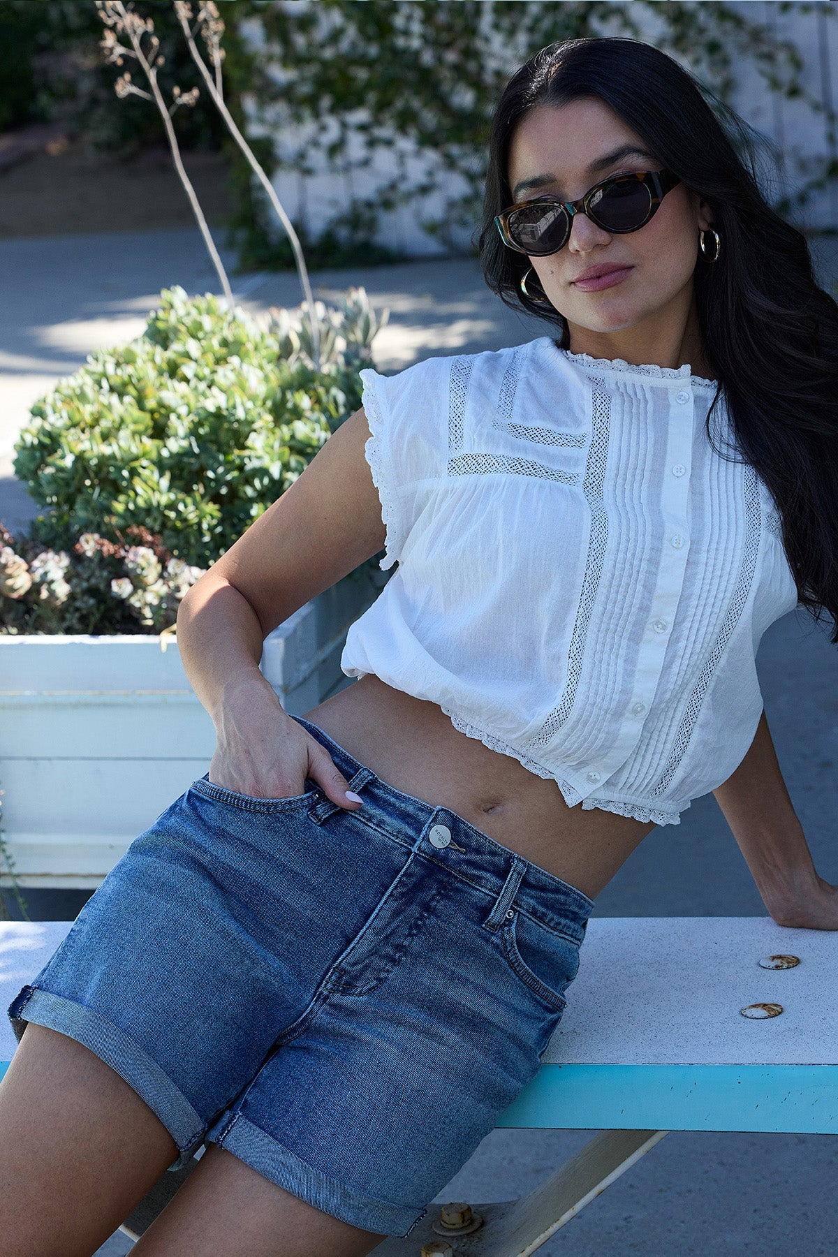 Premium Stretch Fold-Over Cuff Shorts