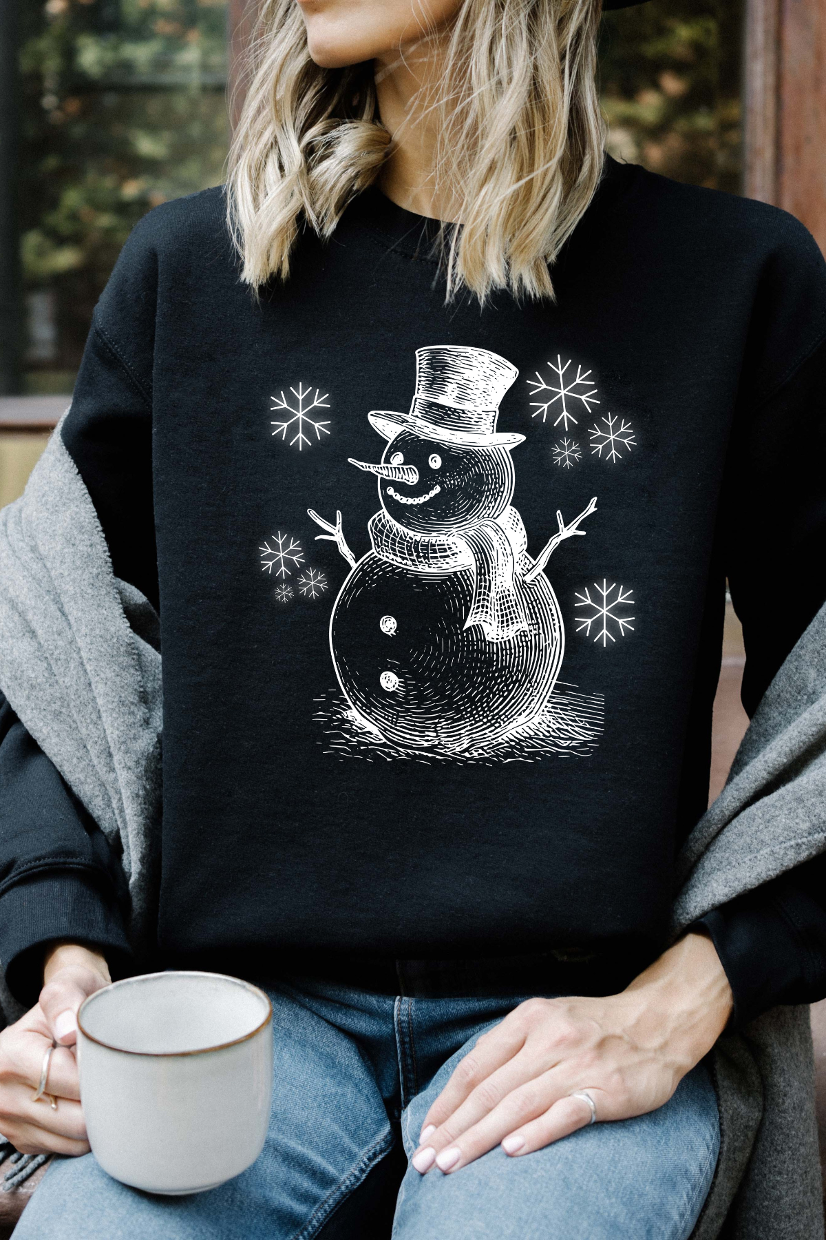White Snowman Tee or Sweatshirt