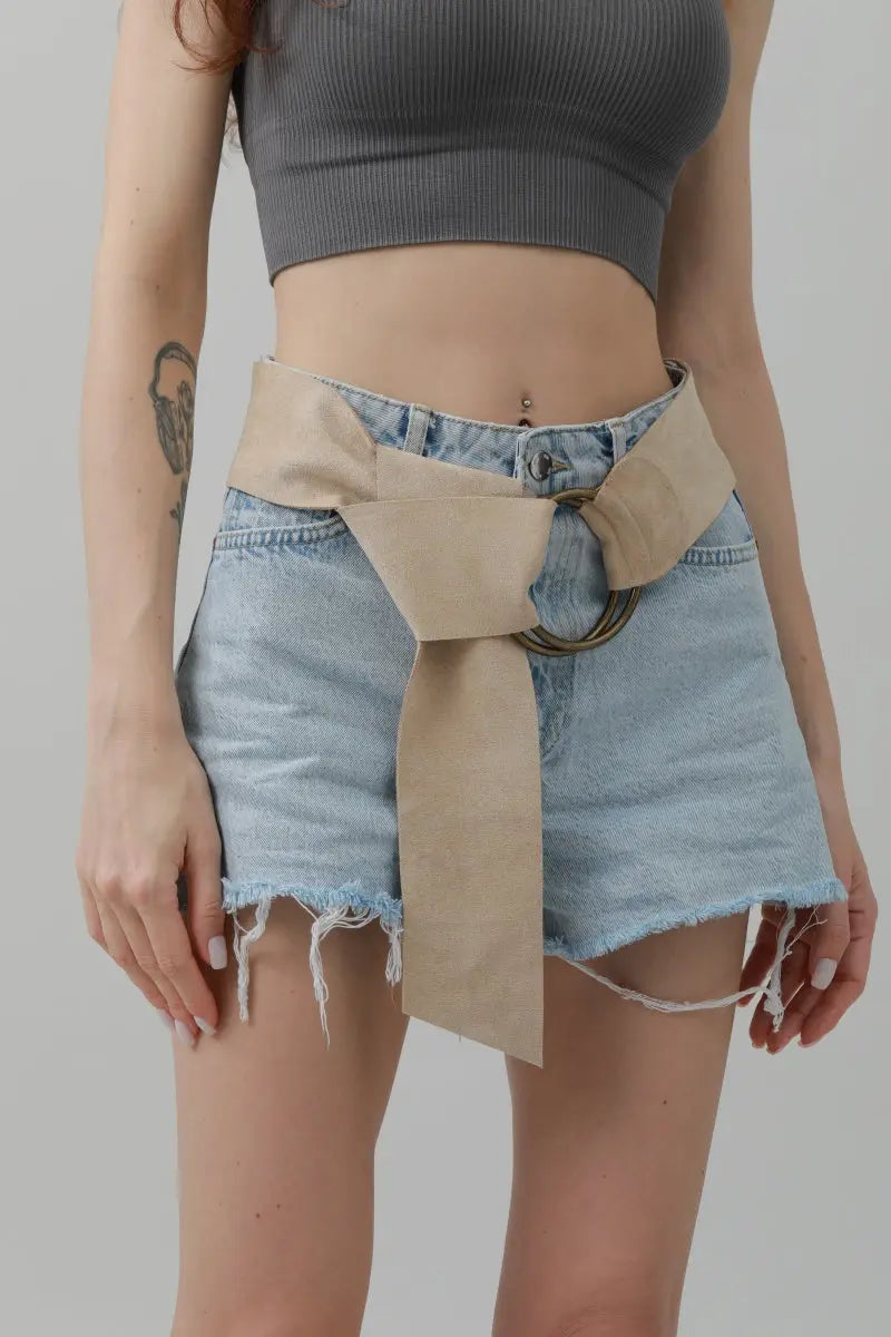 Double-Buckle Suede Corset Belt ā Adjustable Wrap Design āļøš¤