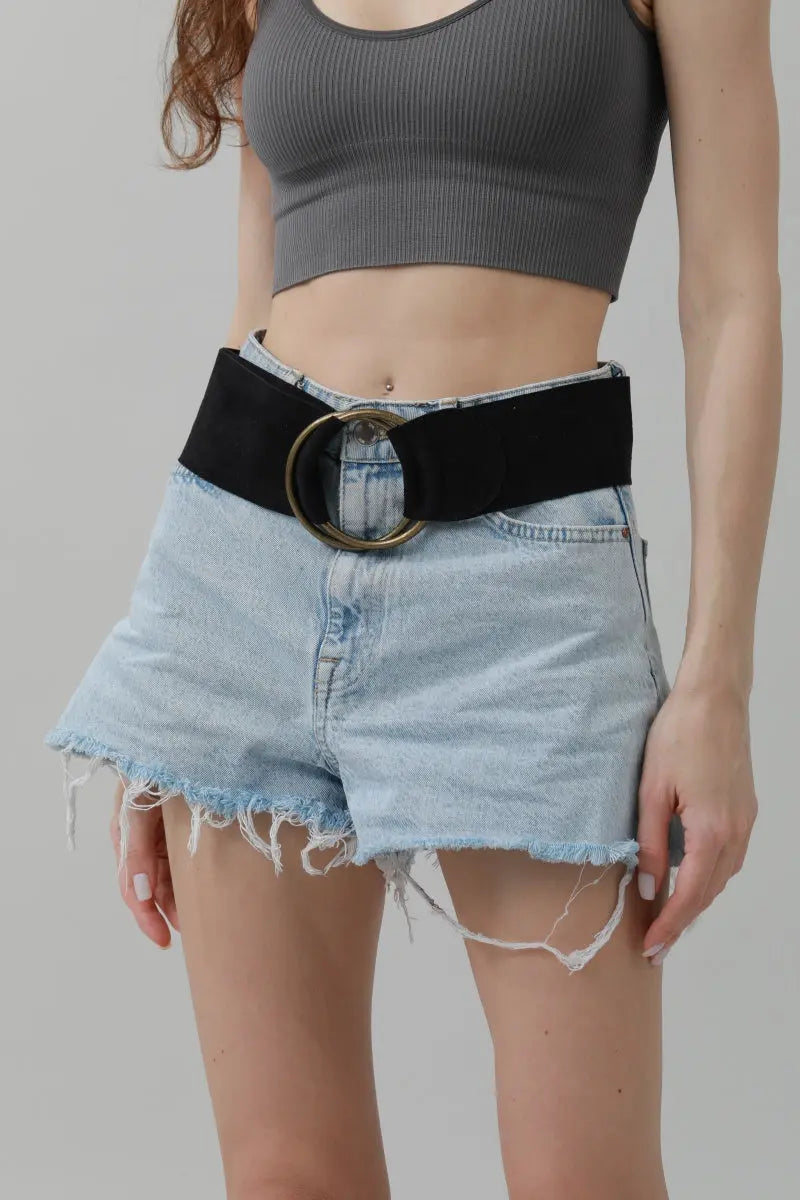 Double-Buckle Suede Corset Belt ā Adjustable Wrap Design āļøš¤