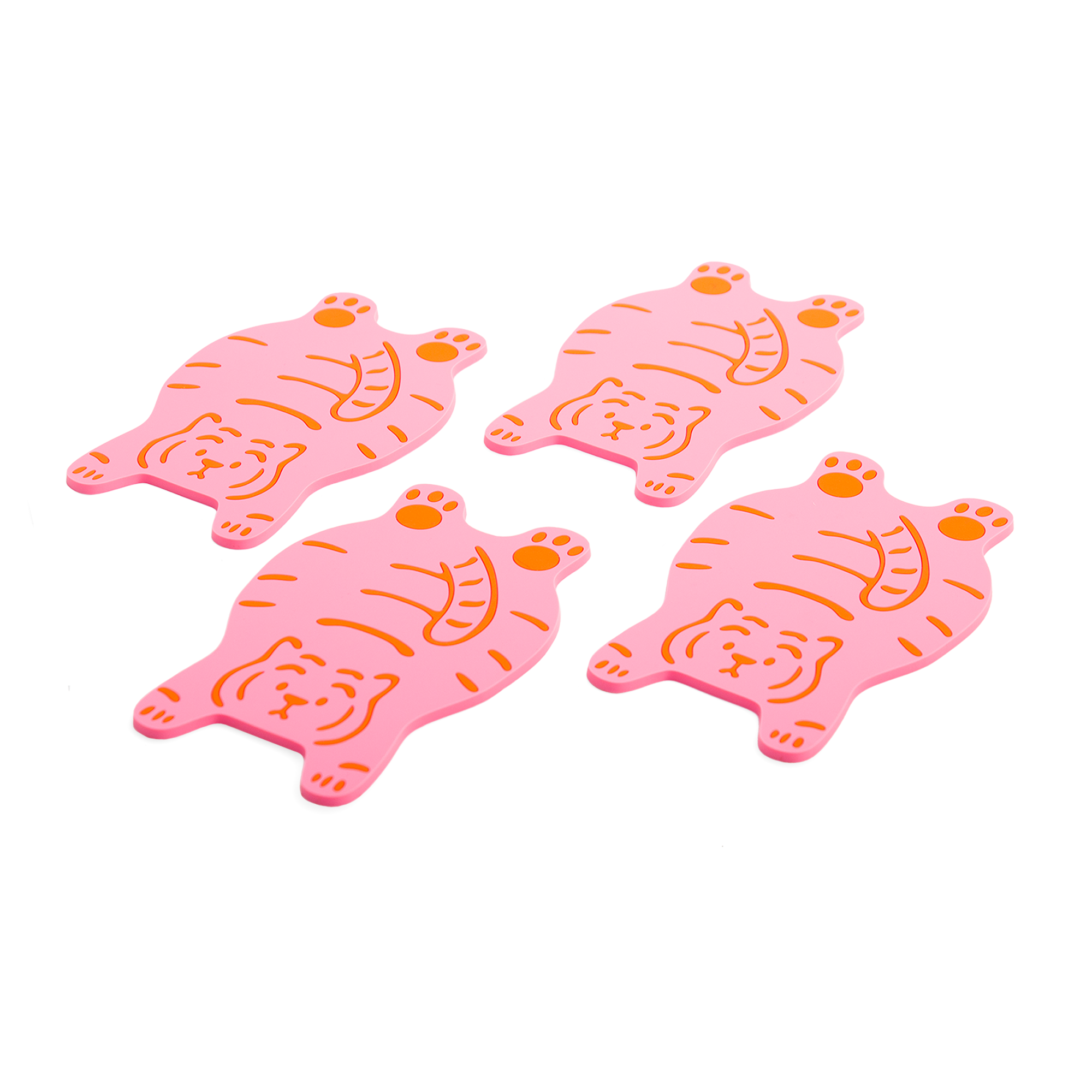 Pink Tiger Coaster Set (4 pack)