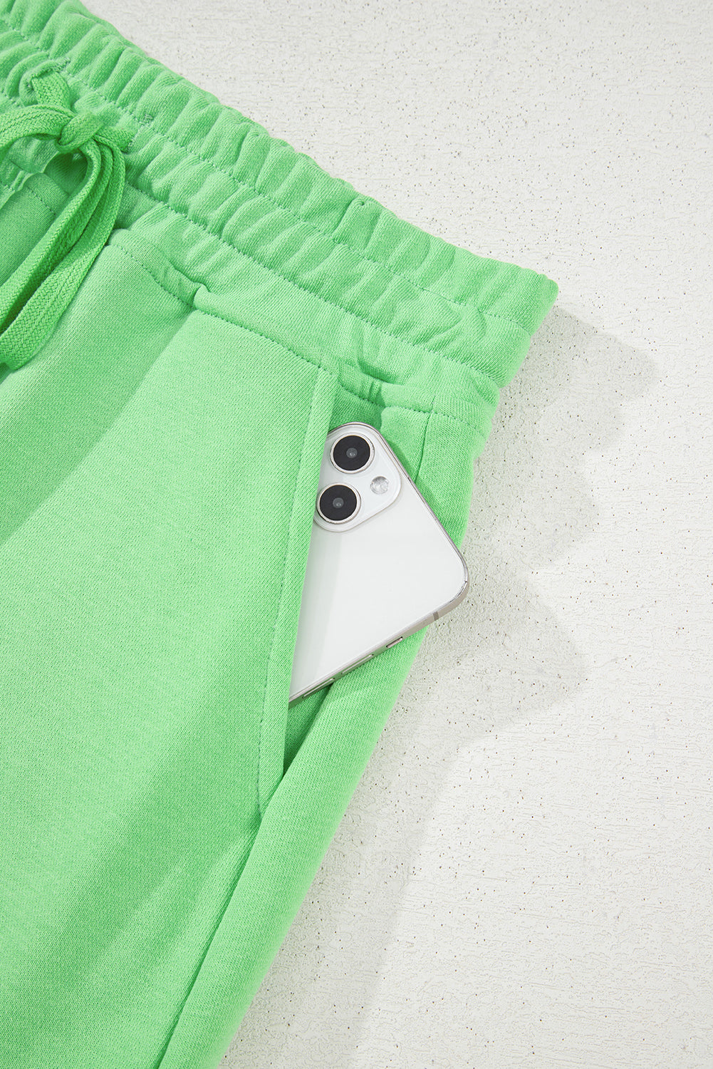 French Terry Drawstring Mini Skort with Pockets