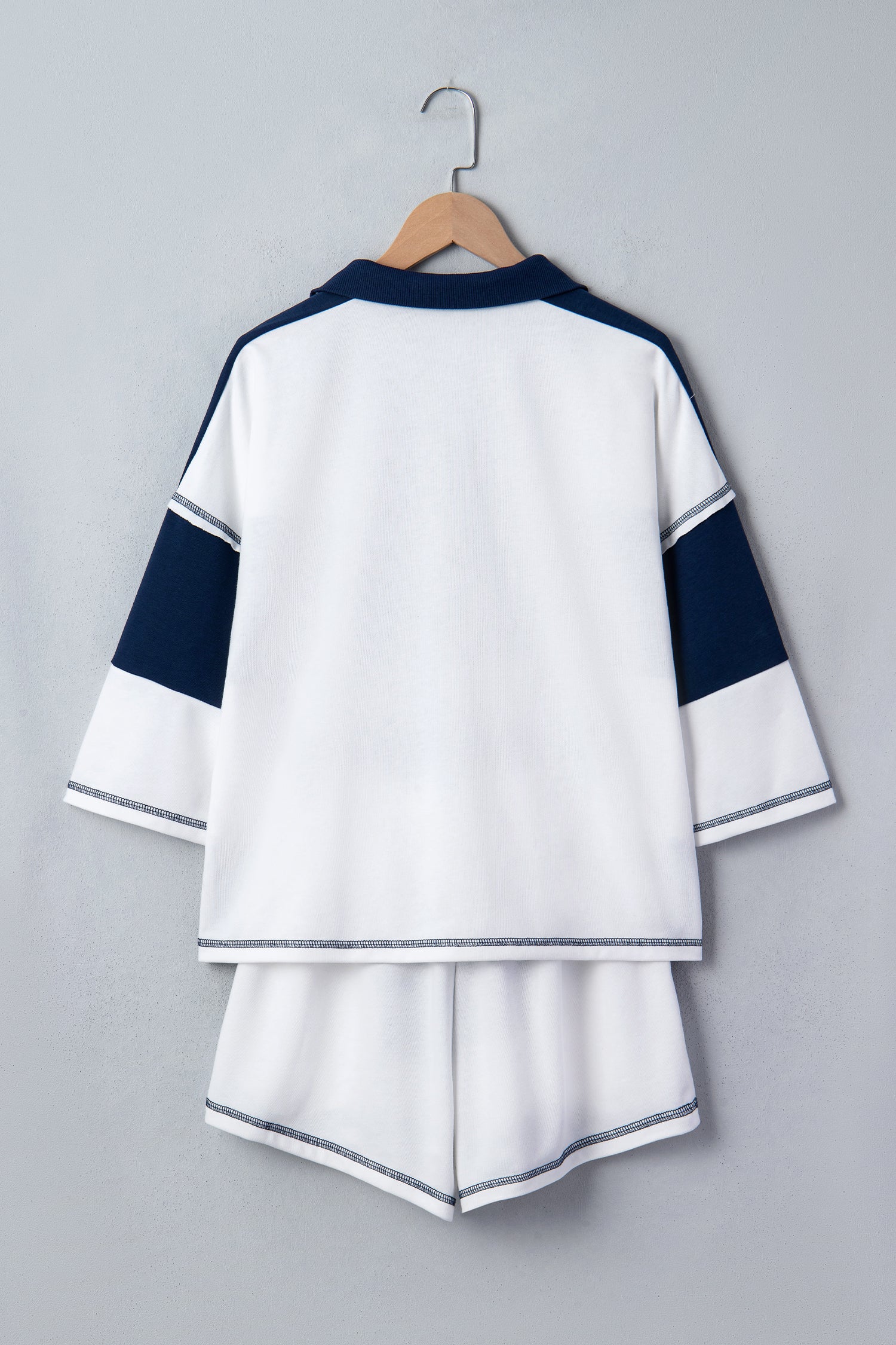 PRE-ORDER: Exposed Seam Detail Half Sleeve Top and Shorts Set