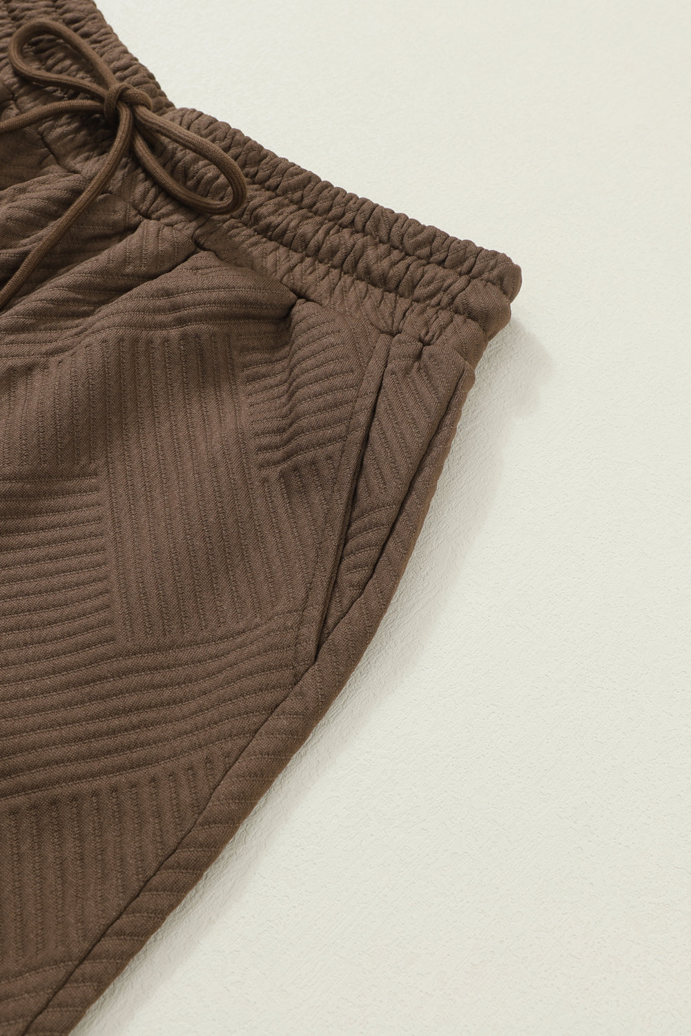 Textured Loose Fit Tee and Pants Set