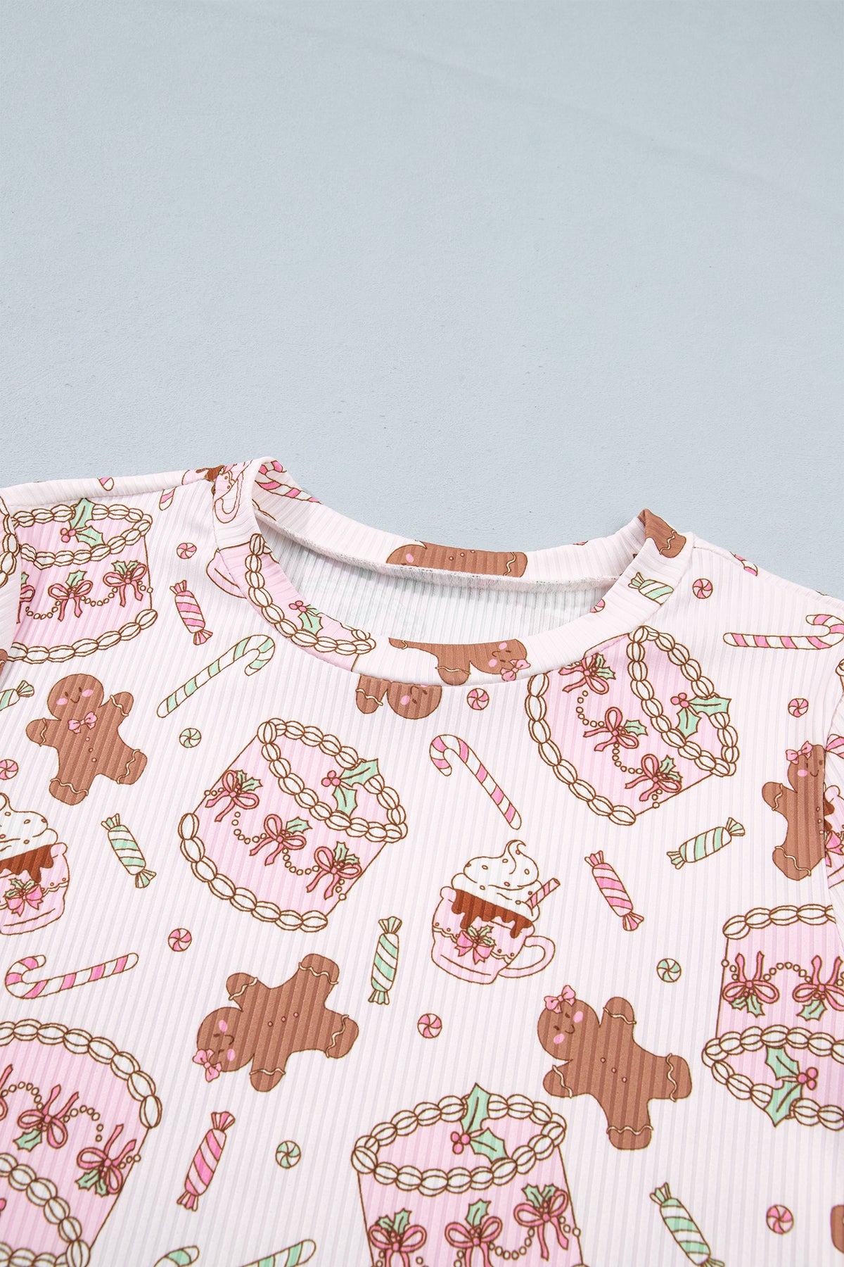 PRE-ORDER: Abstract Christmas Print Long Sleeve Lounge Set
