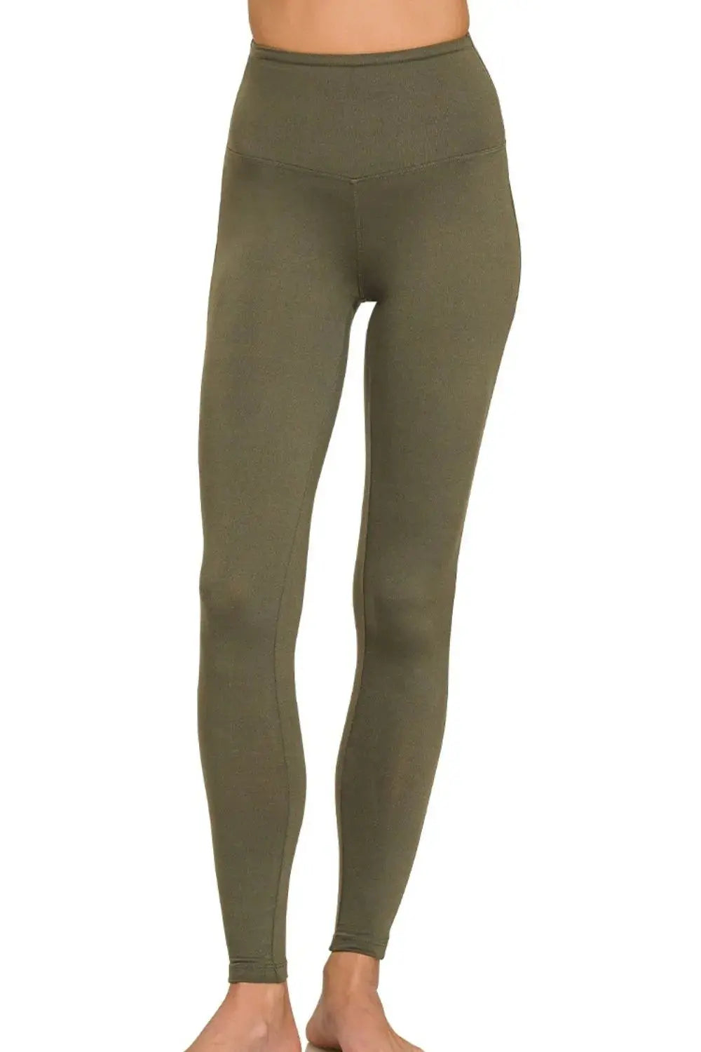 High-Waisted Microfiber Compression Leggings