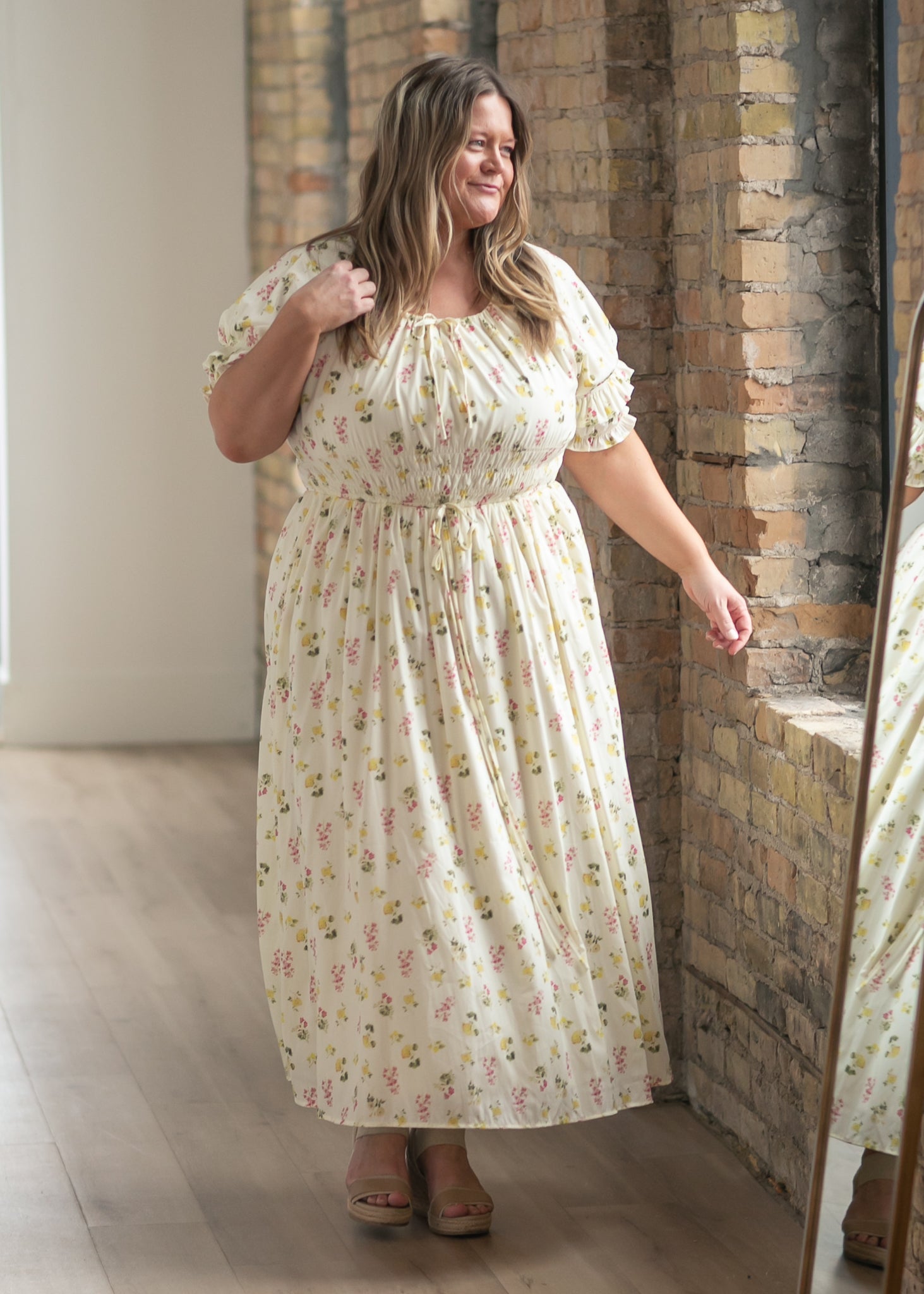 Celine Puff Sleeve Floral Maxi Dress