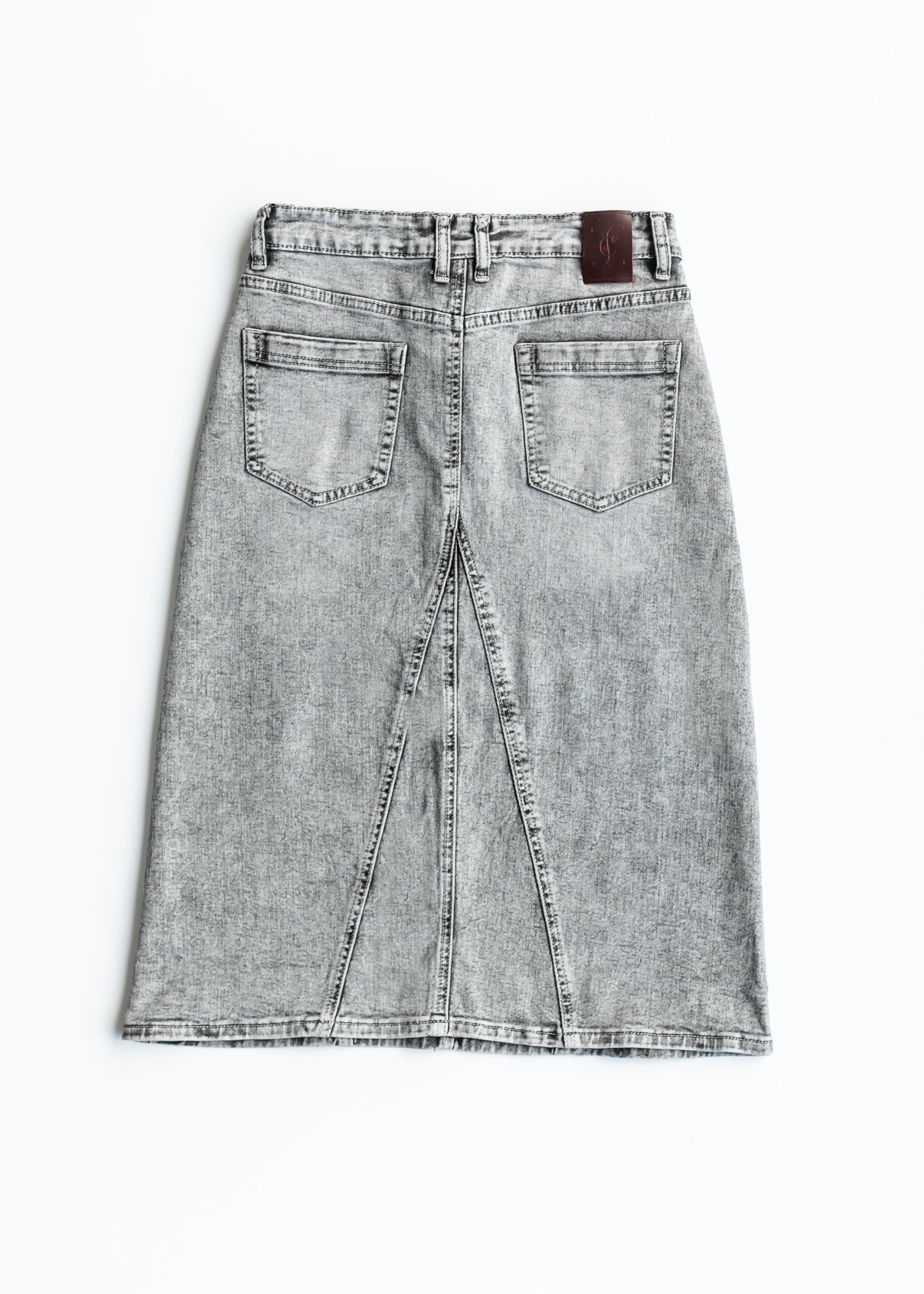 Claire A-line Denim Midi Skirt