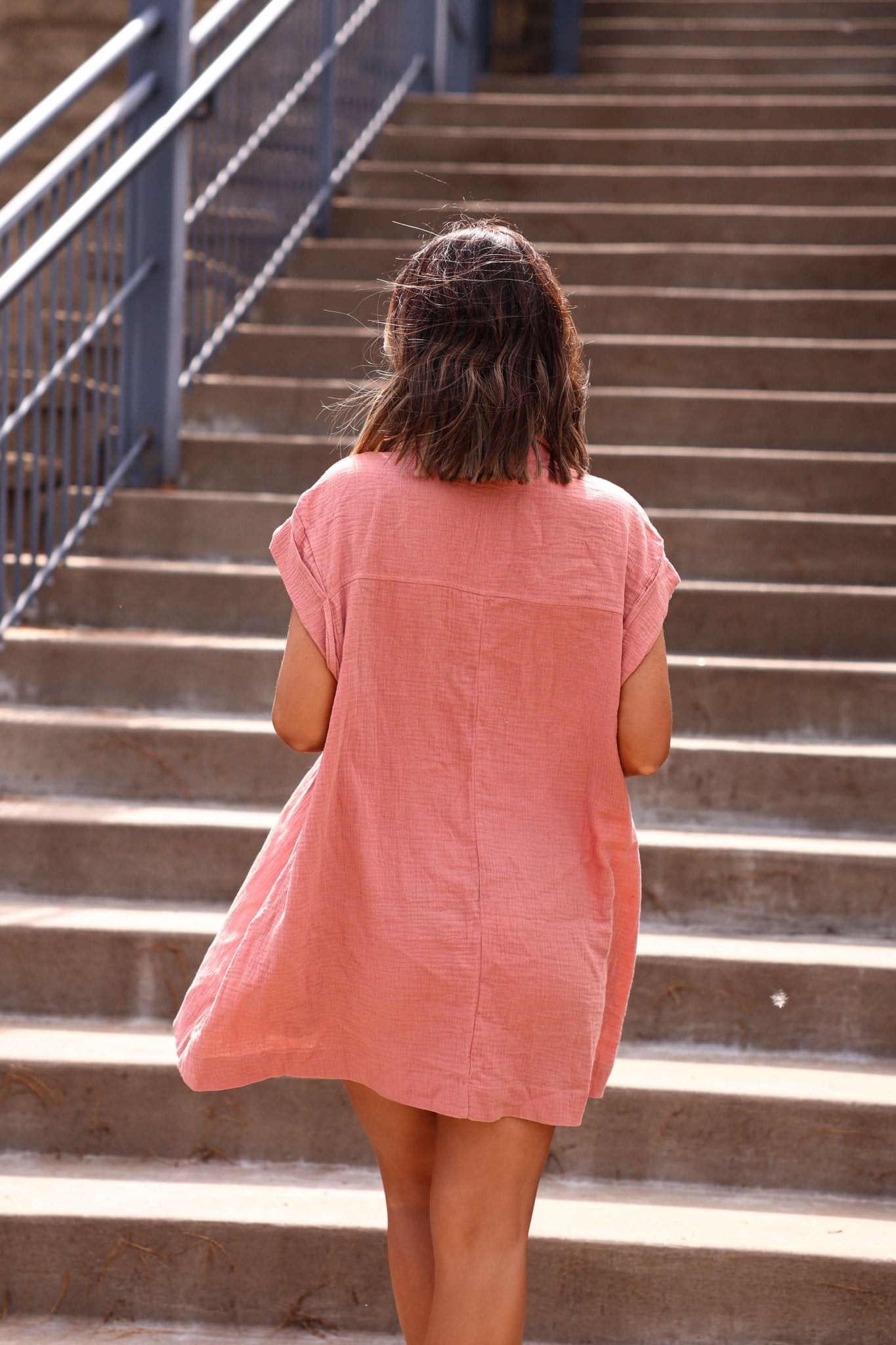 Clay Belle Button Down Tunic Mini Dress