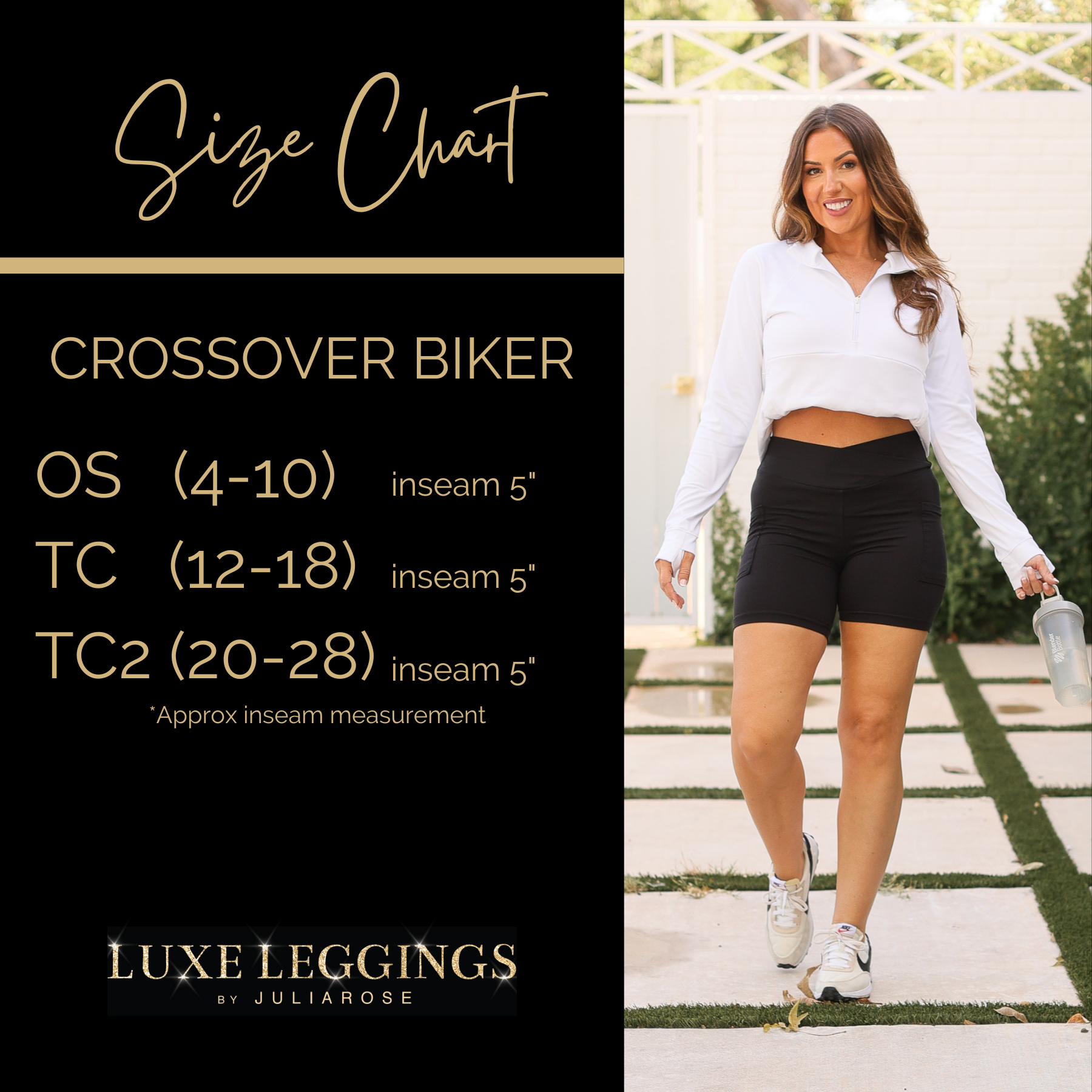 Julia Rose The Caleigh charcoal crossover 5-inch biker shorts high-waisted women’s shorts