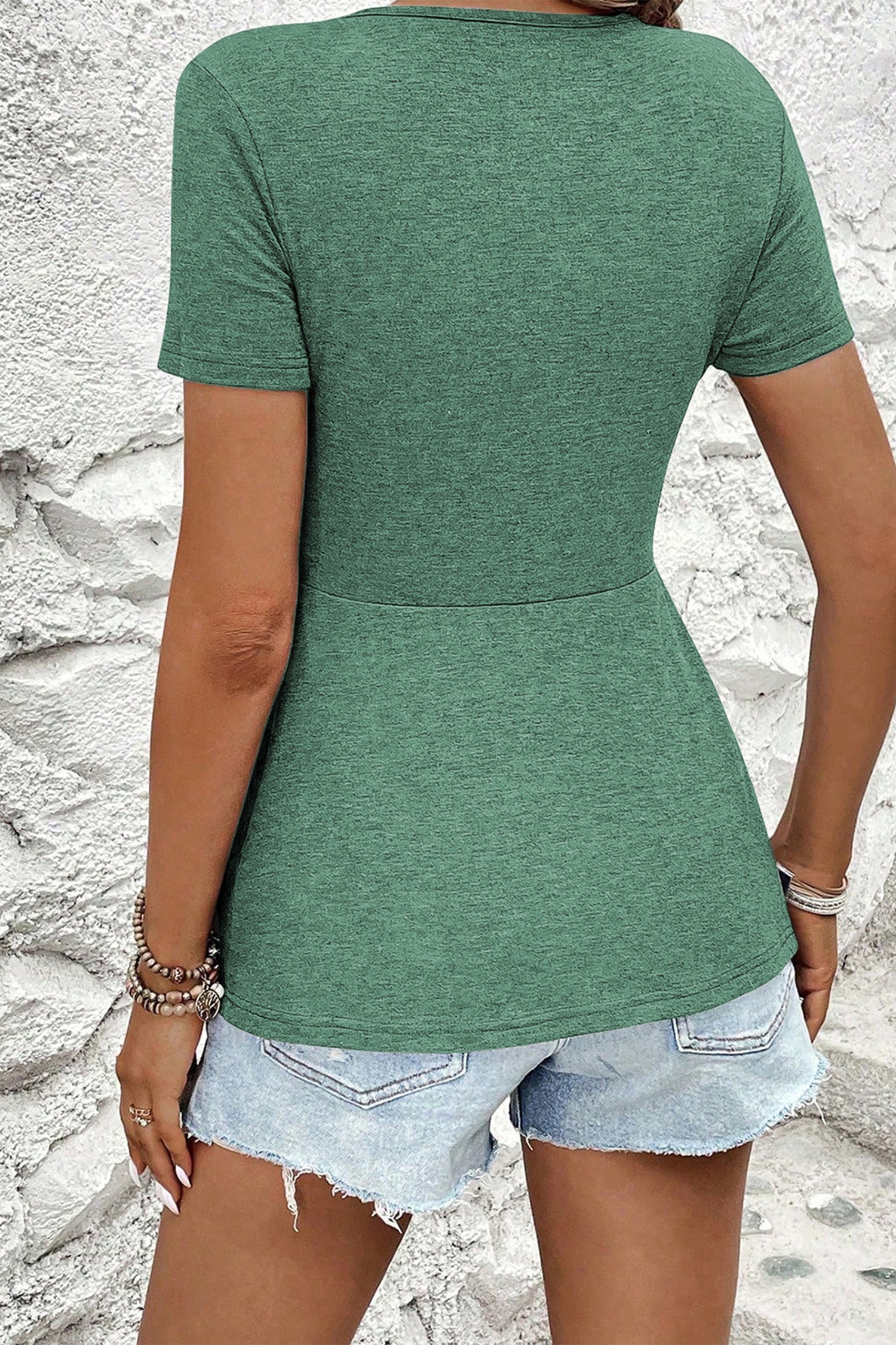 PRE-ORDER: Twist Knot V Neck Blouse