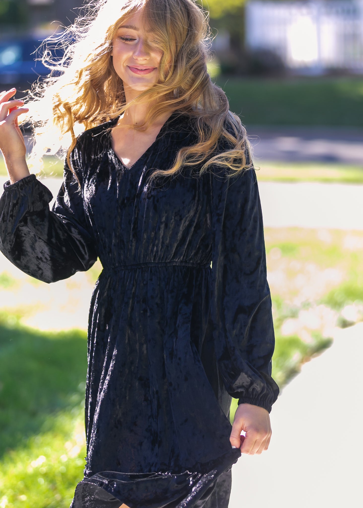 Diana Crushed Velvet Midi Dress