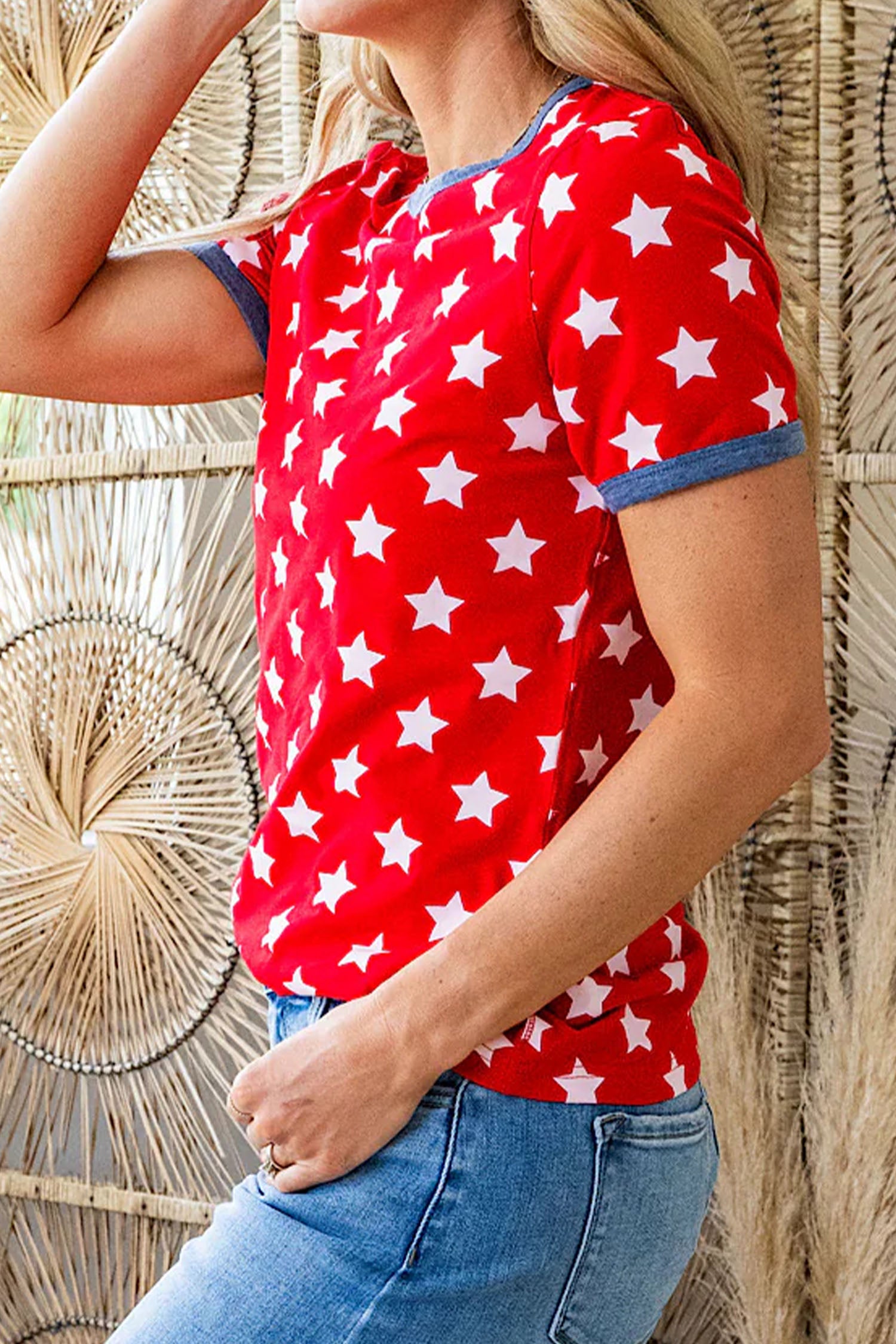 PRE-ORDER: Stars Colorblock Tunic Top