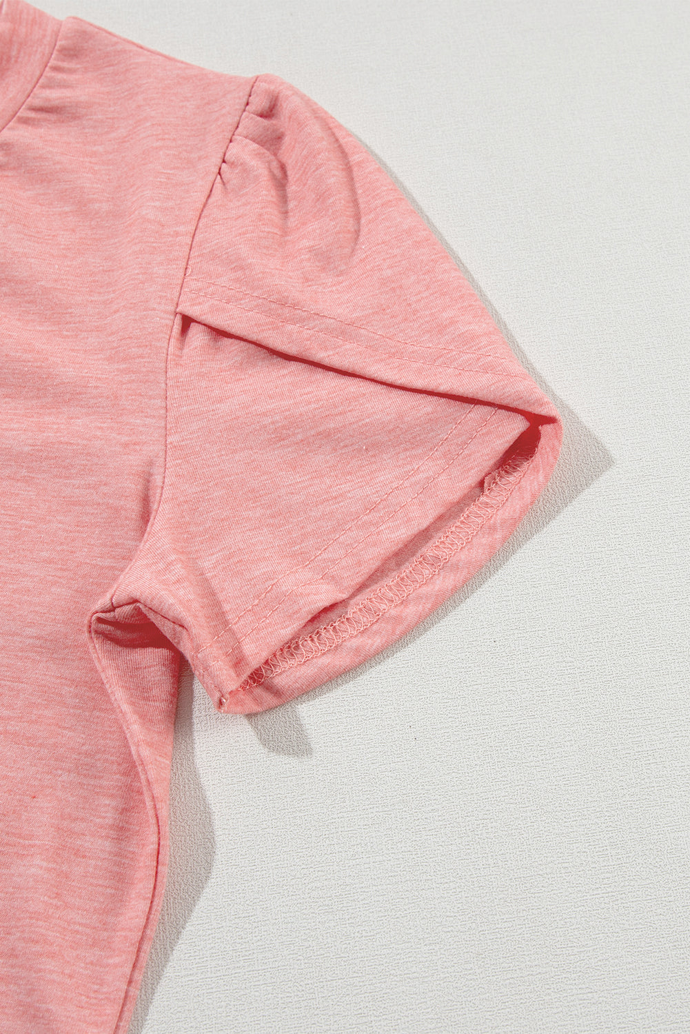 Mist Green Tulip Sleeve V Neck T-Shirt