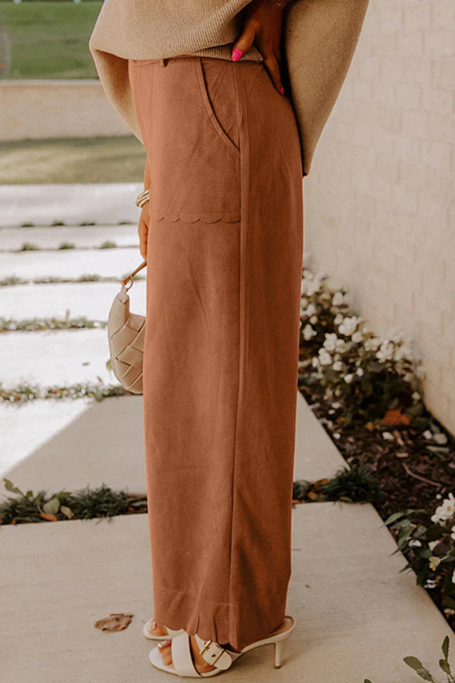 PRE-ORDER: Thai Curry Scalloped Edge Pocket Pants