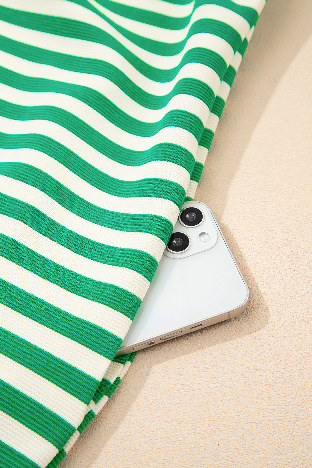 PRE-ORDER: Striped Ruffle Short Sleeve Pop of Color Neckline Dress