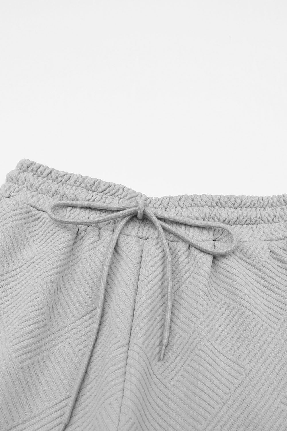 Textured Loose Fit Tee and Pants Set