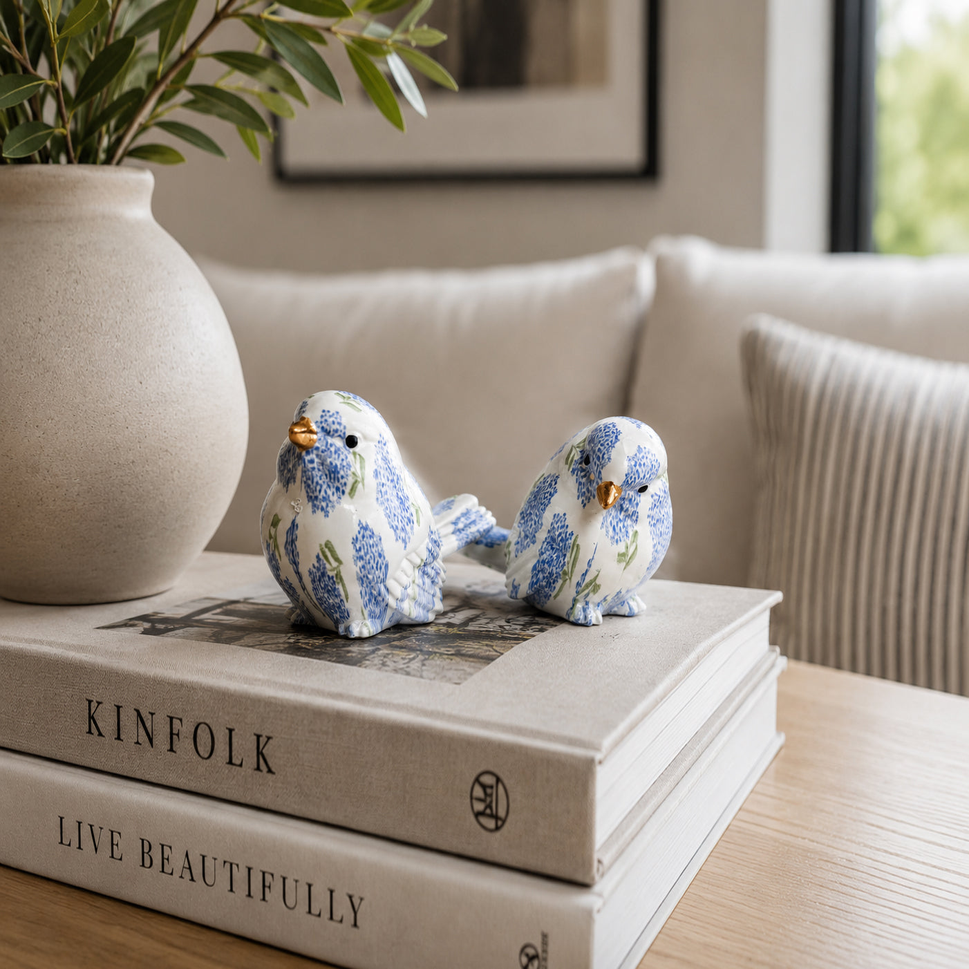 Blue Hydrangea Birds