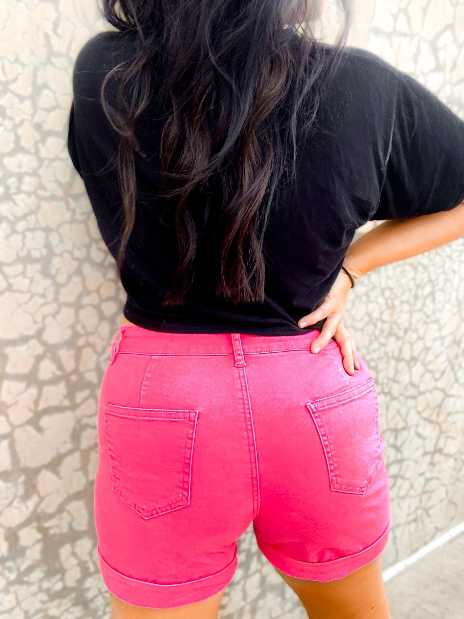 Heidi Hyperstretch Denim Cargo Shorts - Girl Code Couture