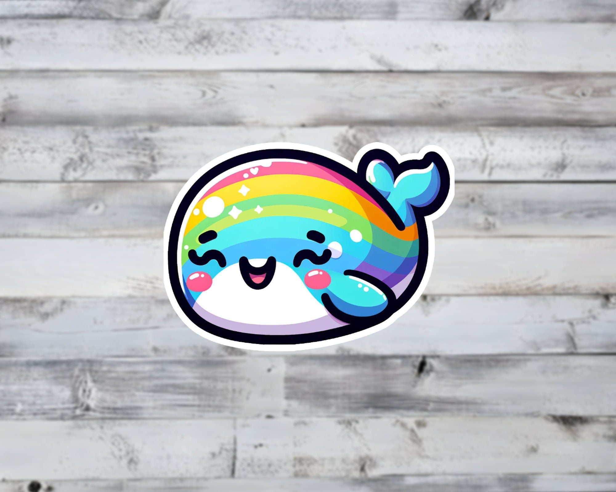 Whale Kawaii Vinyl Sticker