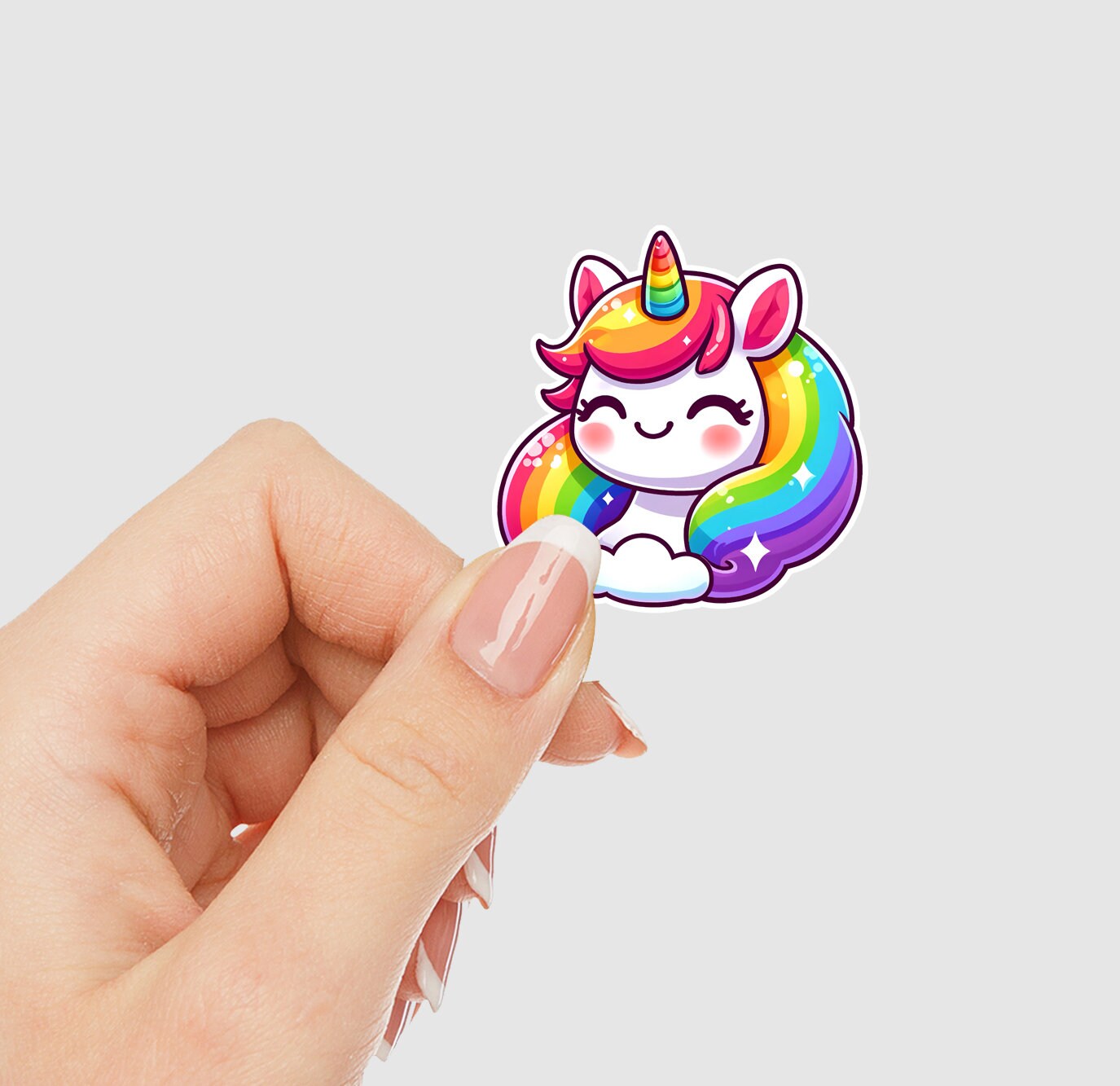 Rainbow Unicorn Kawaii Vinyl Sticker