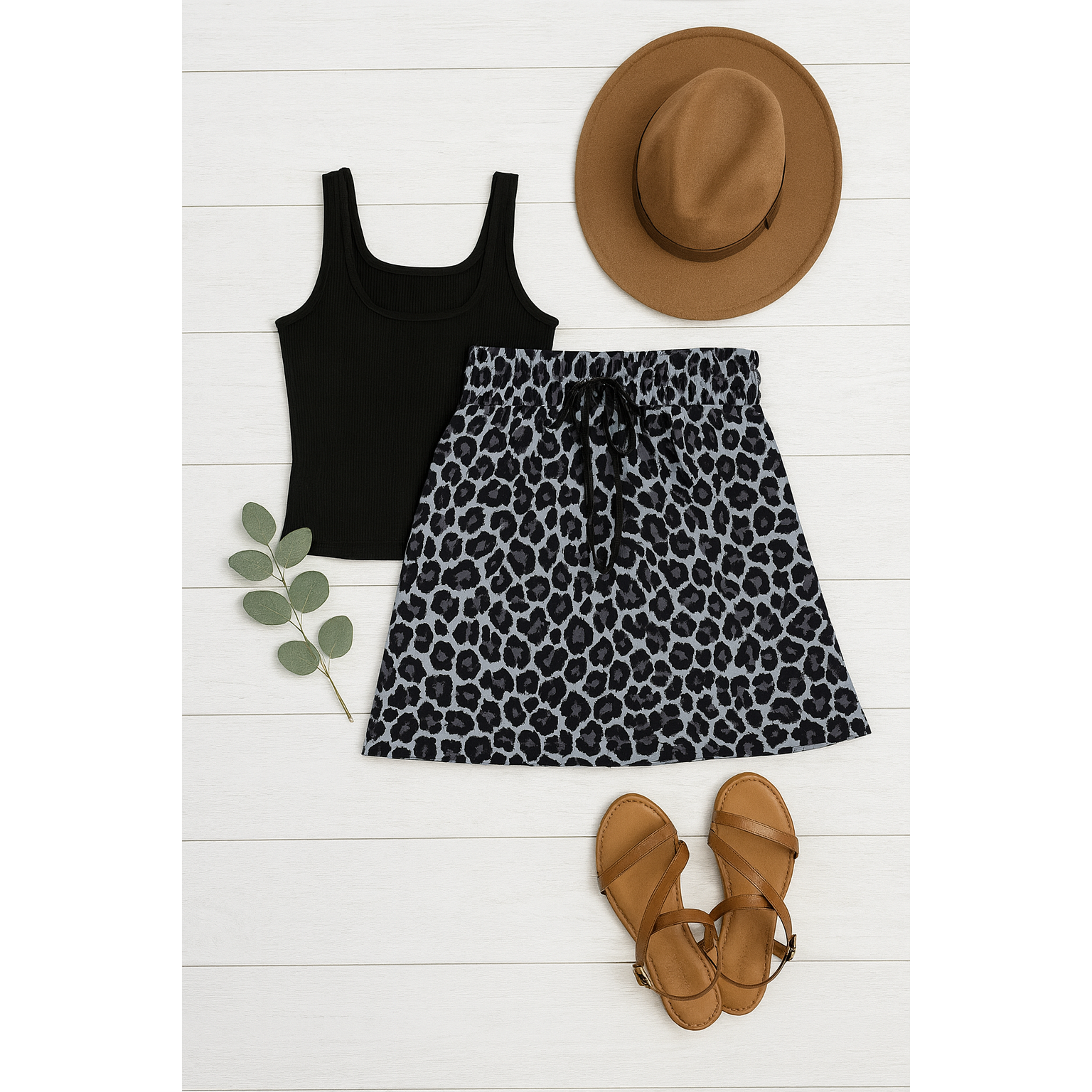 The Stella - Snow Leopard Jogger Skirt