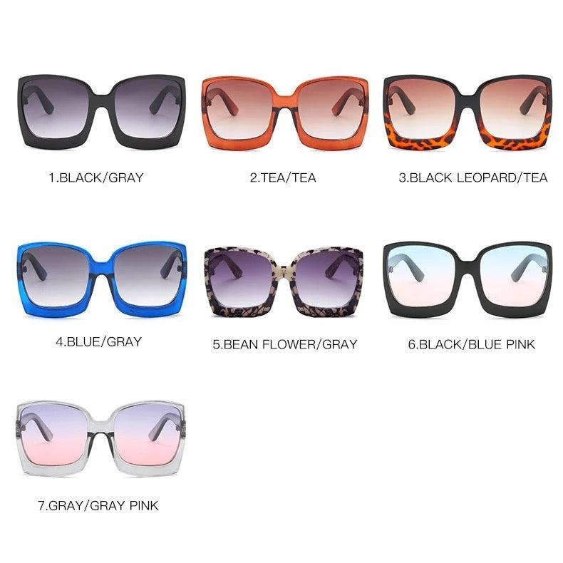 Tortoise Megan Oversized Gradient Sunglasses