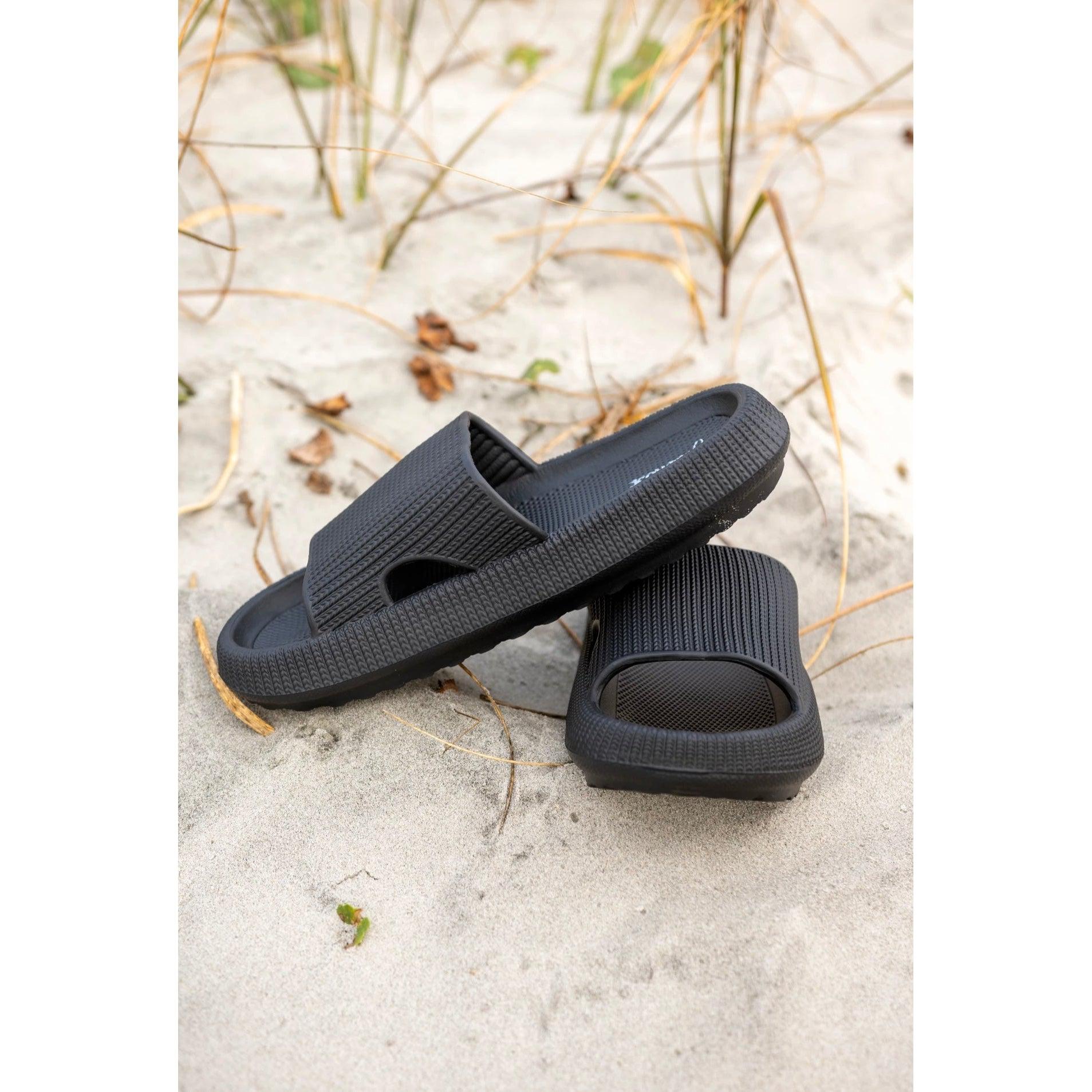 Black Insanely Comfy-Beach or Casual Slides