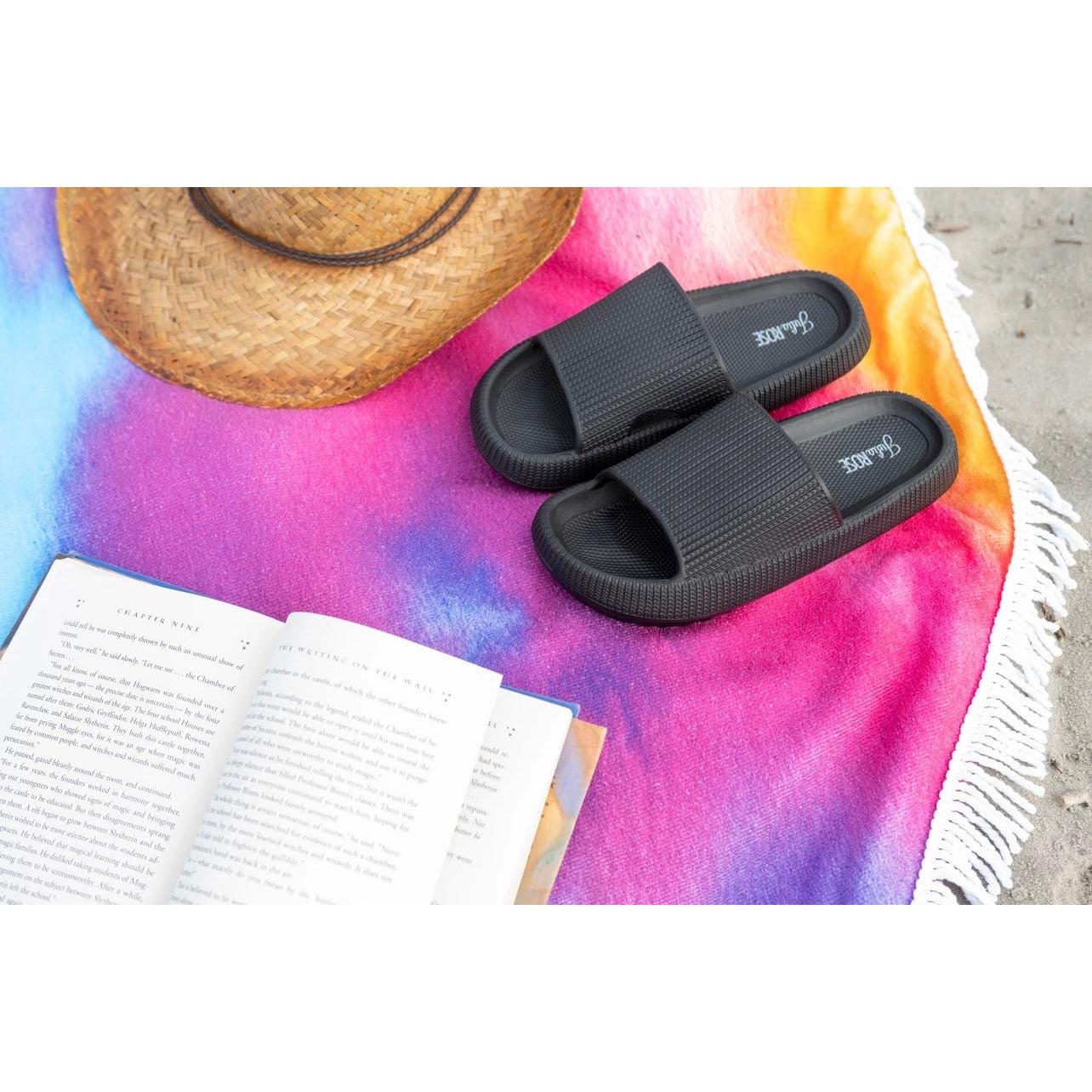 Black Insanely Comfy-Beach or Casual Slides