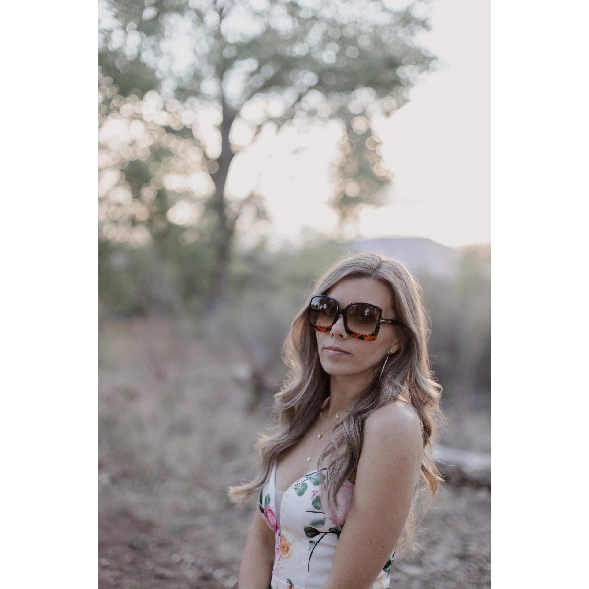 Tortoise Megan Oversized Gradient Sunglasses