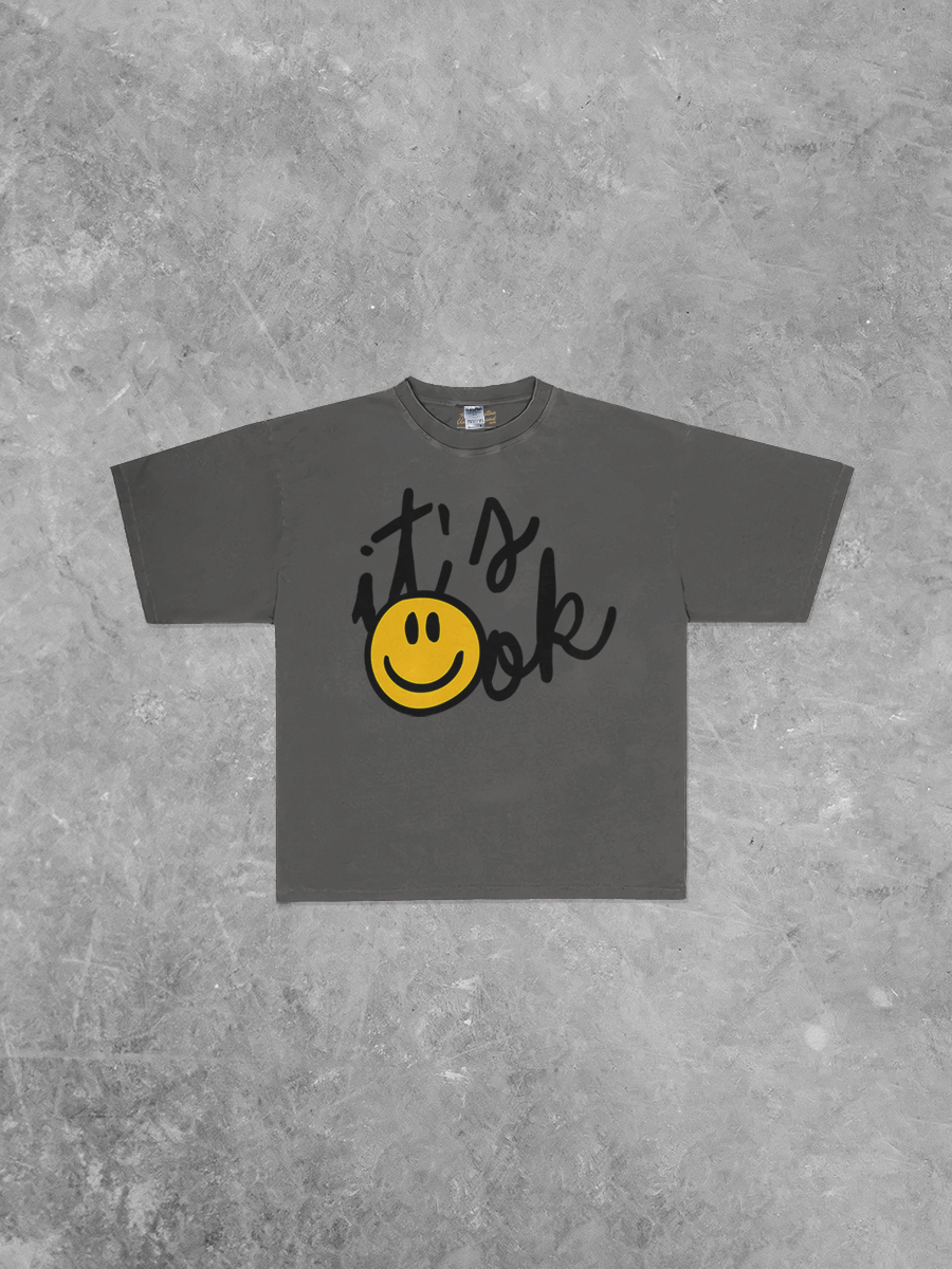 It's Ok, Smile Boxy Oversized Band T-Shirt